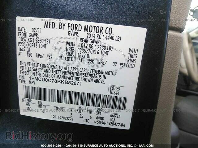 2011 Ford Escape - VIN: 1FMCU0C78BKB52671 - Фото 9