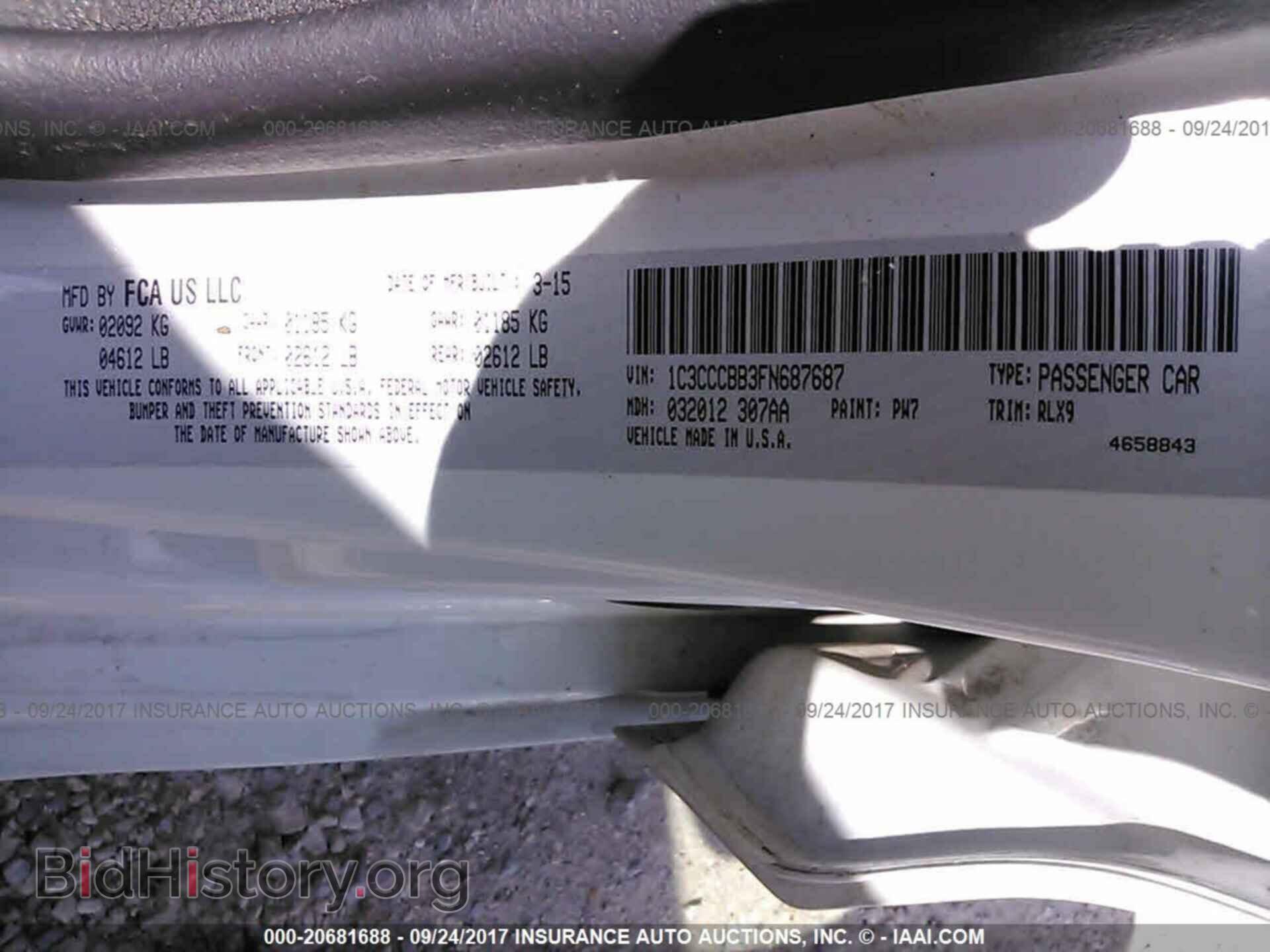 2015 Chrysler 200 - VIN: 1C3CCCBB3FN687687 - Photo 9