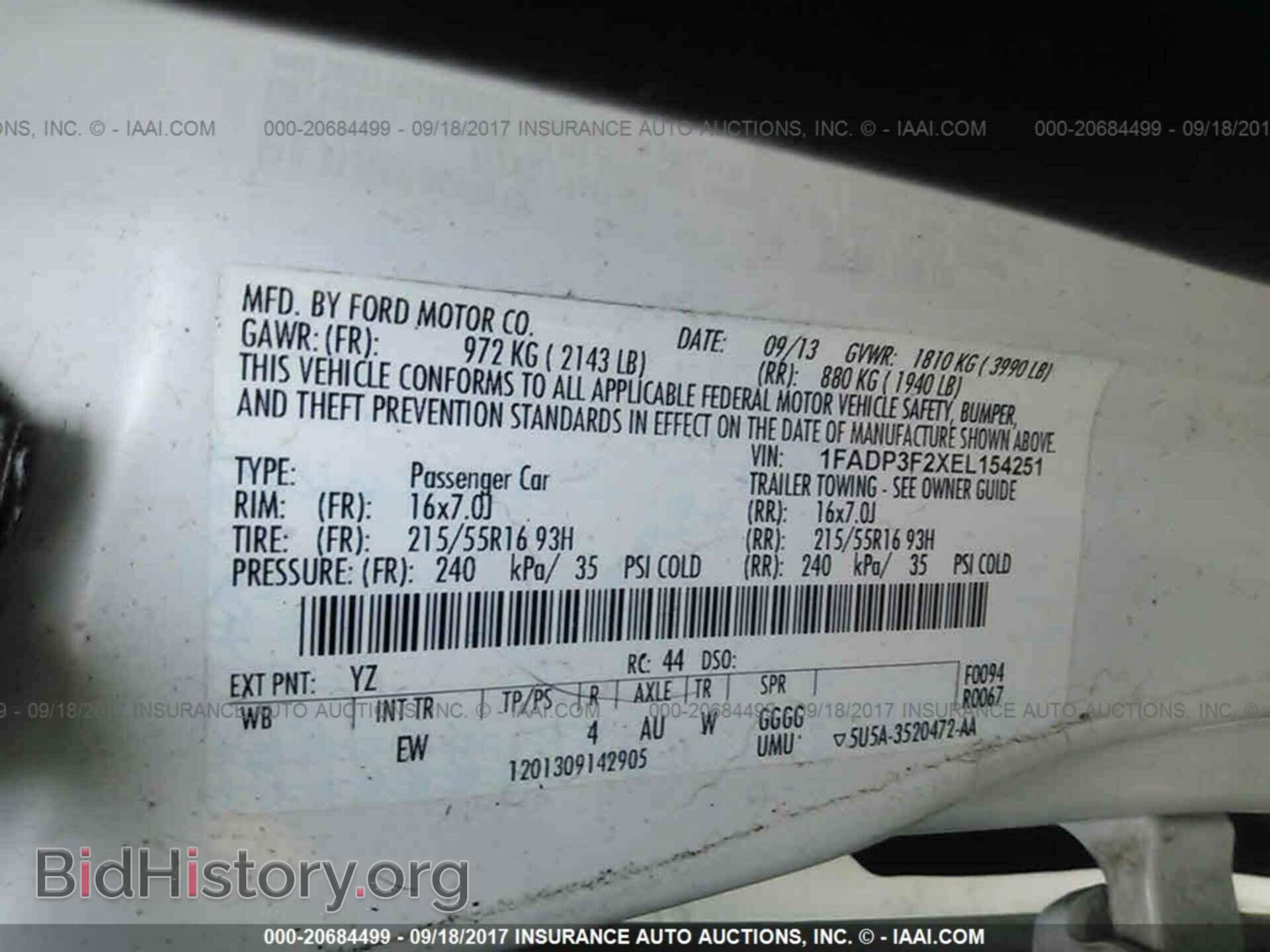 2014 Ford Focus - VIN: 1FADP3F2XEL154251 - Фото 9