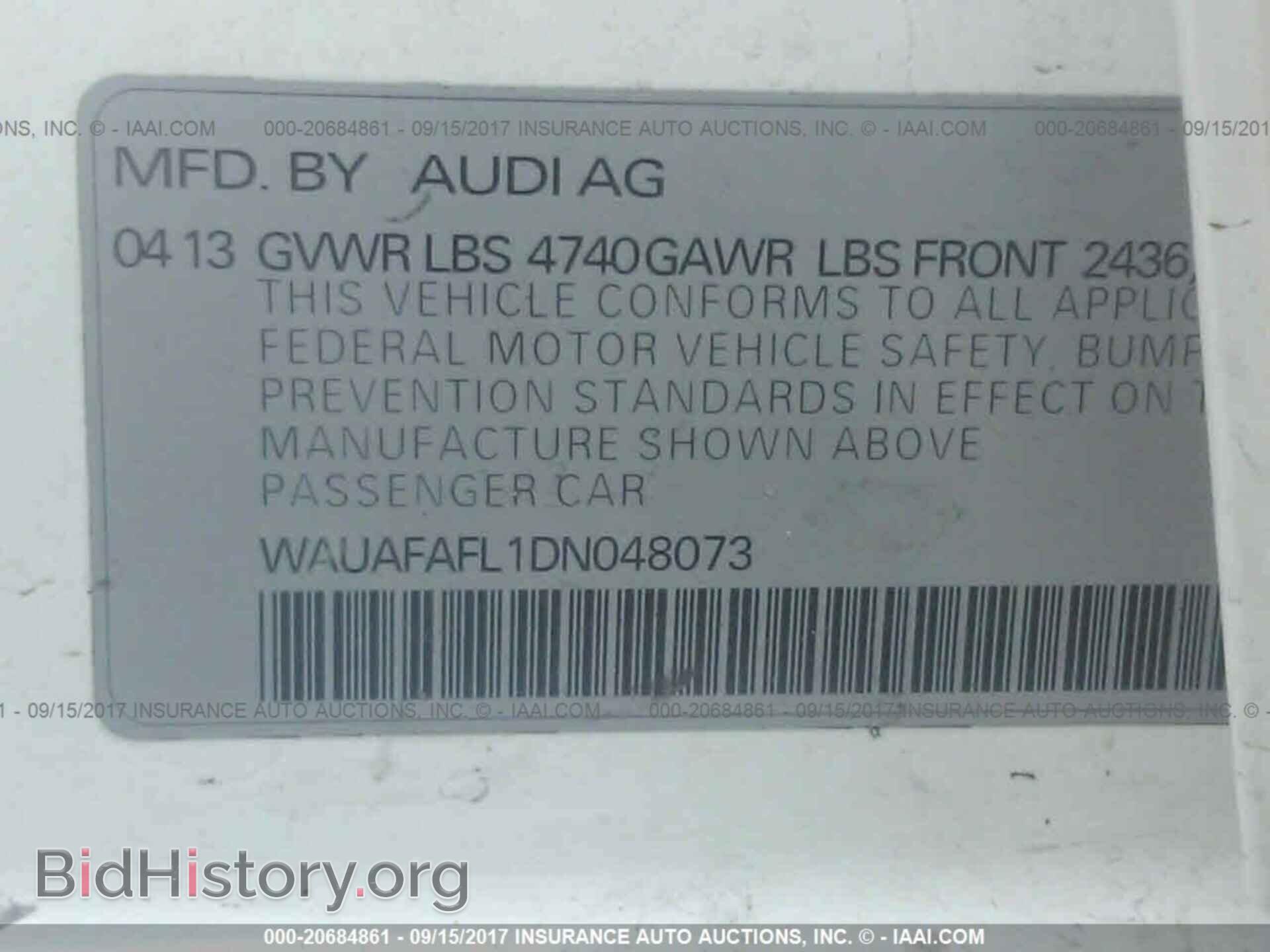 2013 Audi A4 - VIN: WAUAFAFL1DN048073 - Photo 9