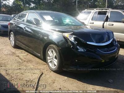 2014 Hyundai SONATA, черный — VIN 5NPEB4AC2EH870231, IAAI