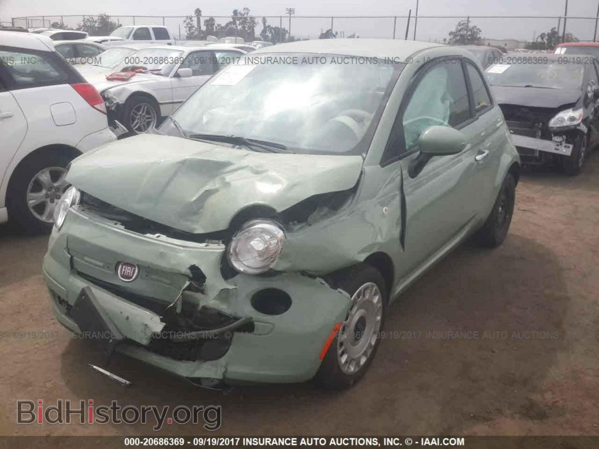 2012 Fiat 500 - VIN: 3C3CFFAR8CT370863 - Фото 2