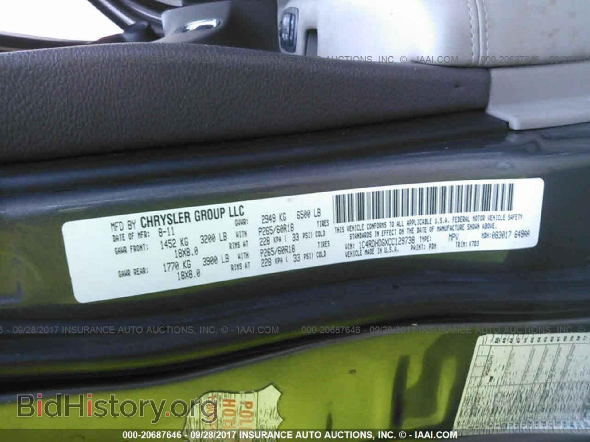 2012 Dodge Durango - VIN: 1C4RDHDGXCC129738 - Photo 9