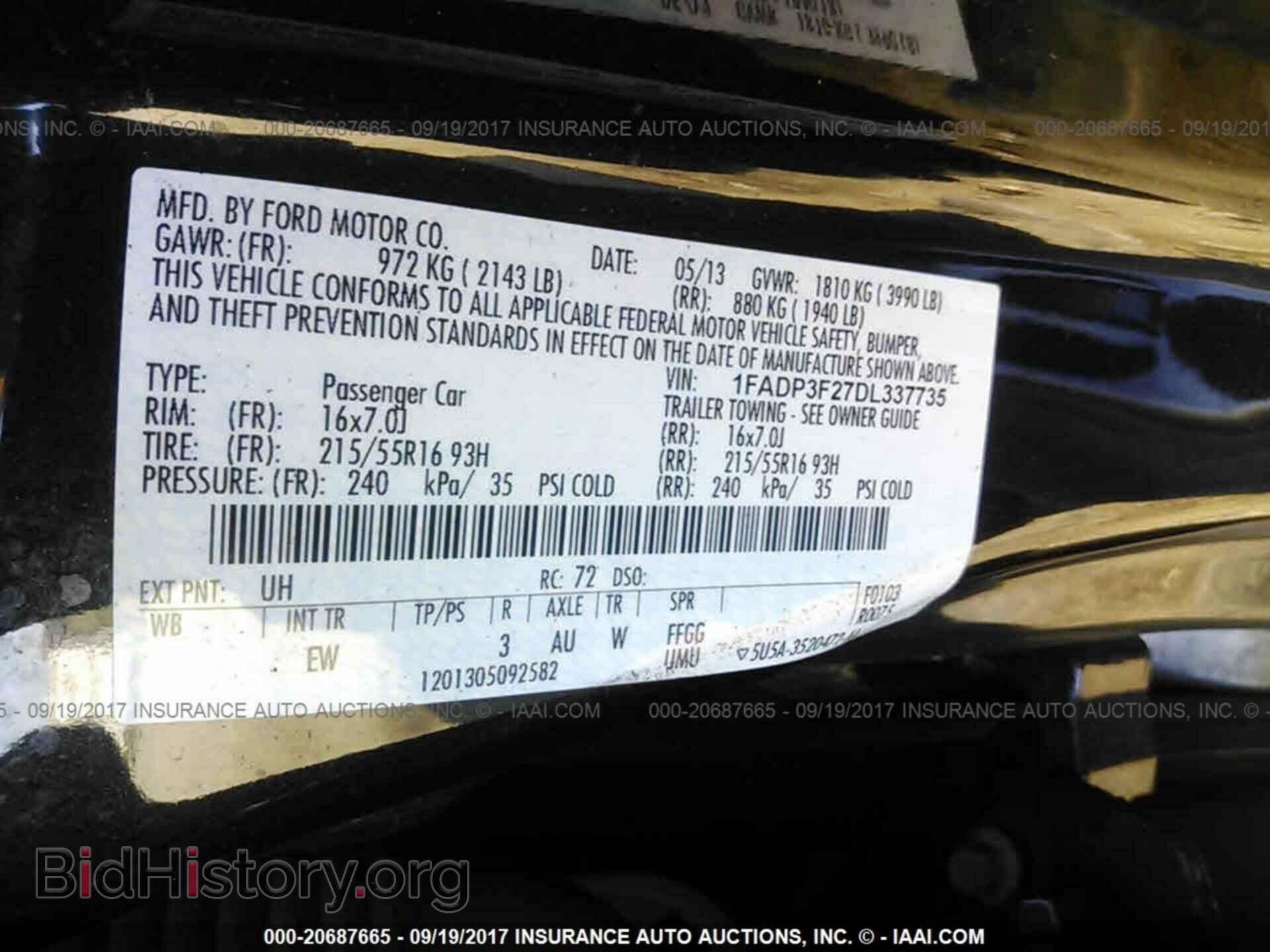 2013 Ford Focus - VIN: 1FADP3F27DL337735 - Фото 9