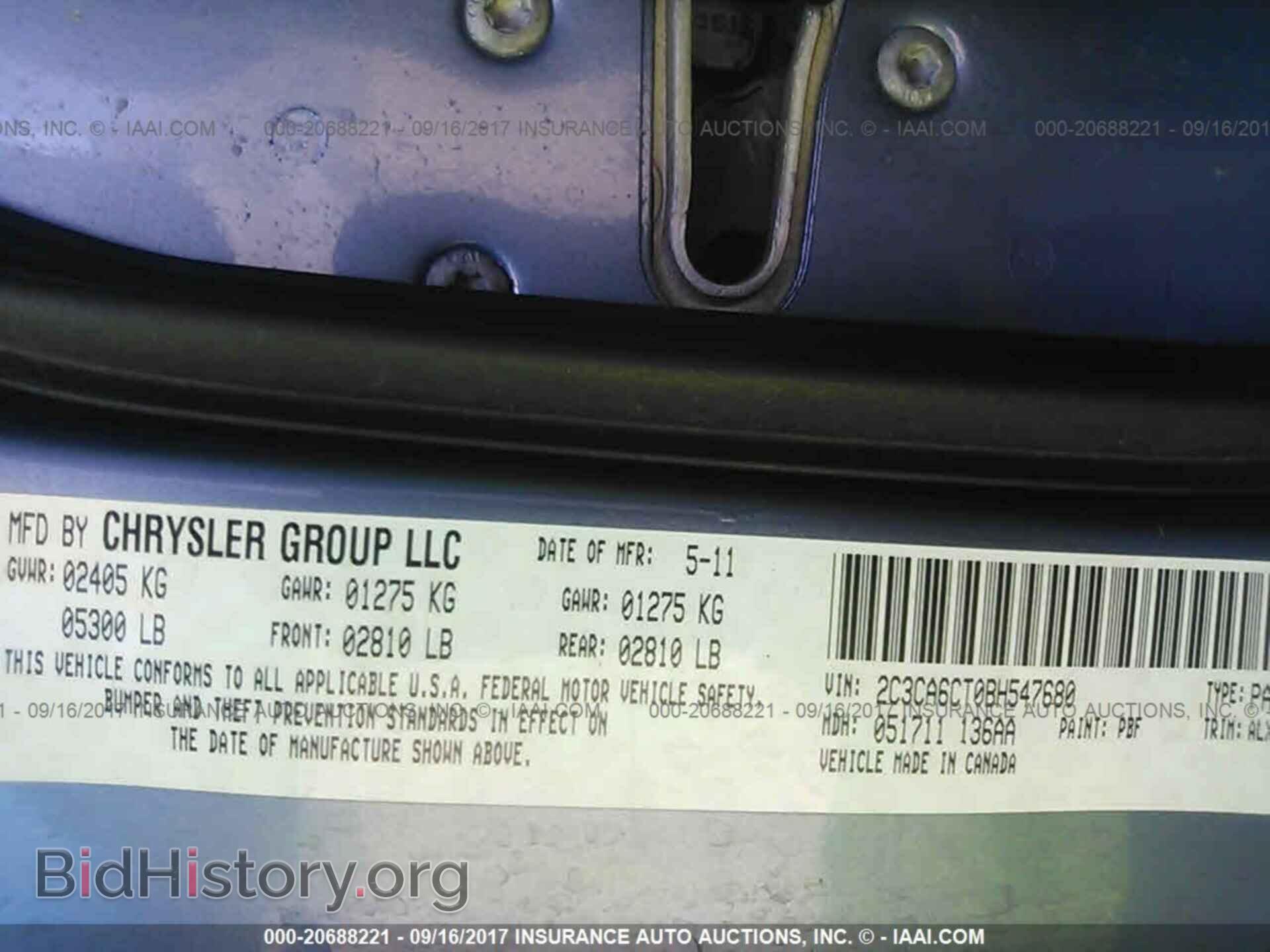 2011 Chrysler 300c - VIN: 2C3CA6CT0BH547680 - Фото 9