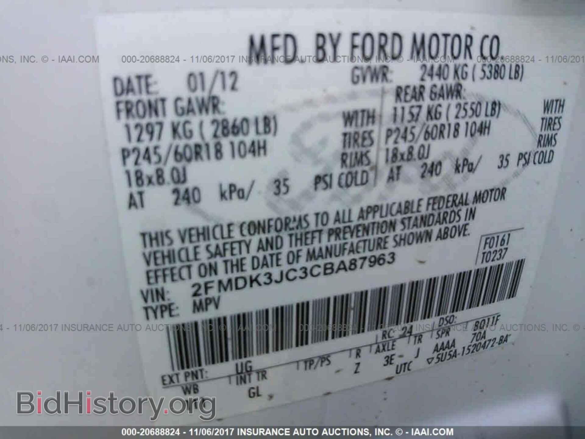 2012 Ford Edge - VIN: 2FMDK3JC3CBA87963 - Фото 9