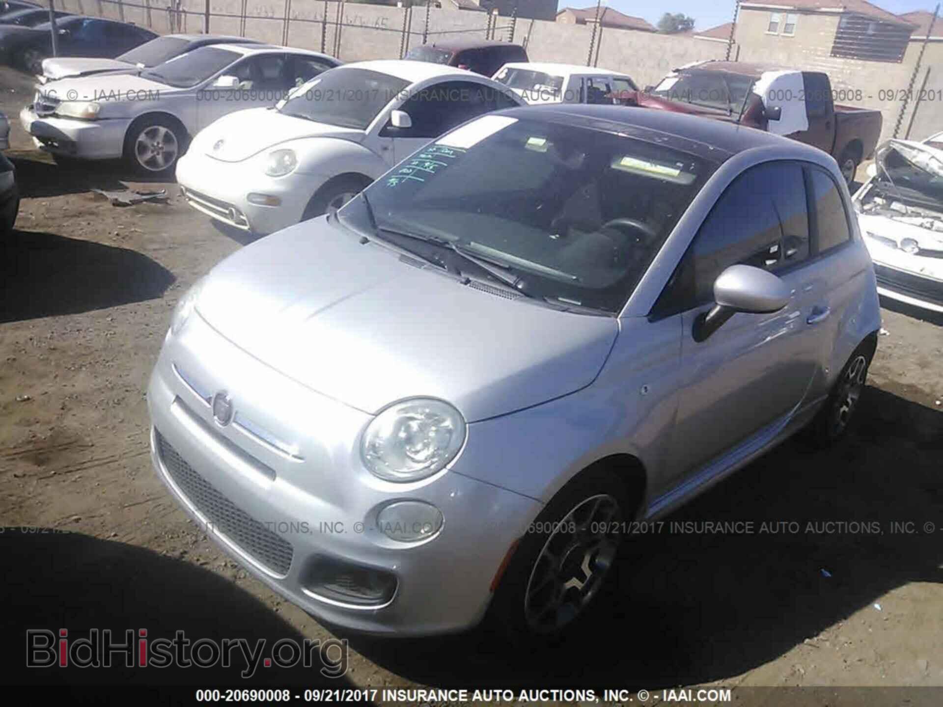 2012 Fiat 500 - VIN: 3C3CFFBR6CT127616 - Фото 2