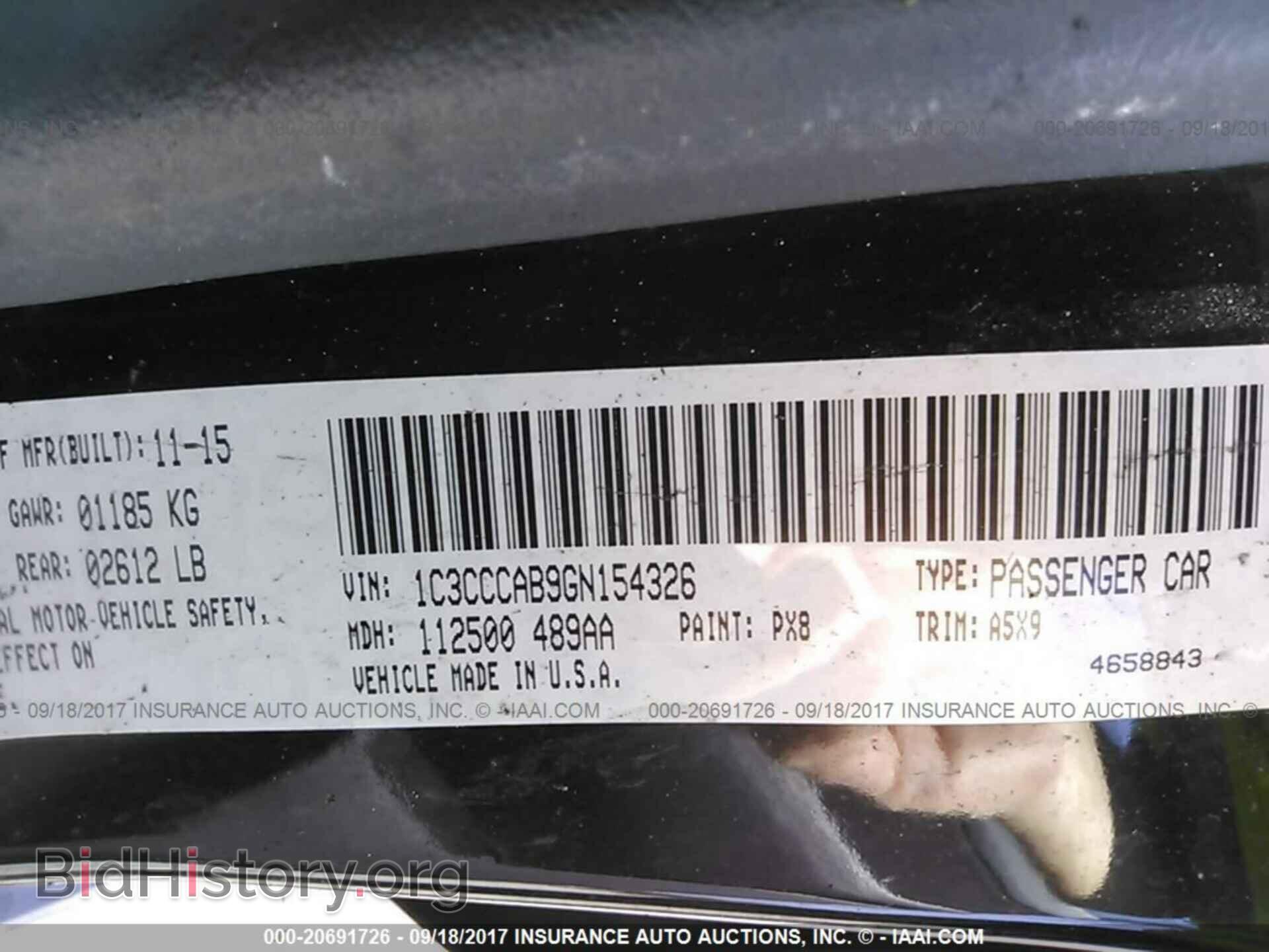 2016 Chrysler 200 - VIN: 1C3CCCAB9GN154326 - Photo 9