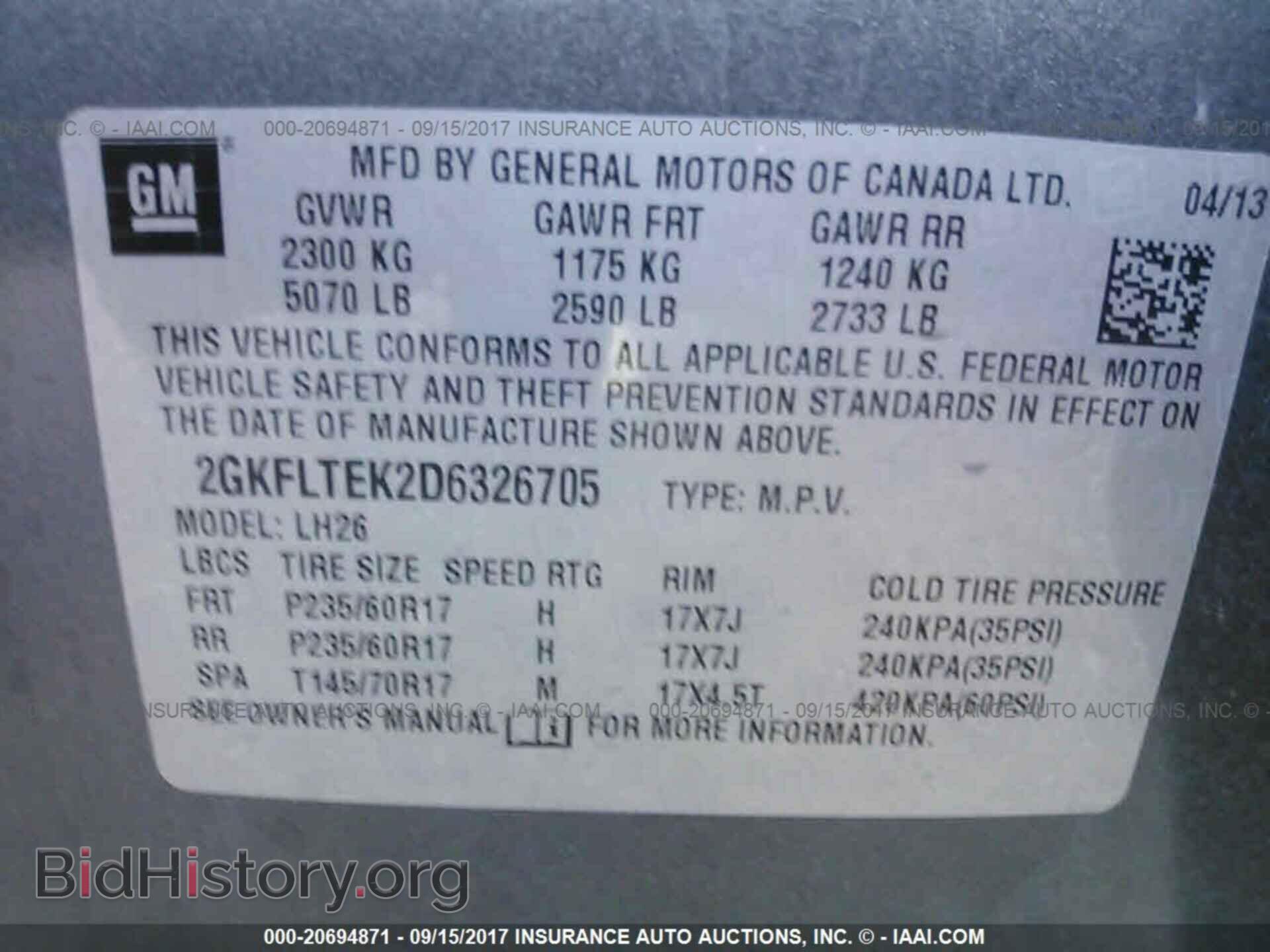 2013 Gmc Terrain - VIN: 2GKFLTEK2D6326705 - Photo 9