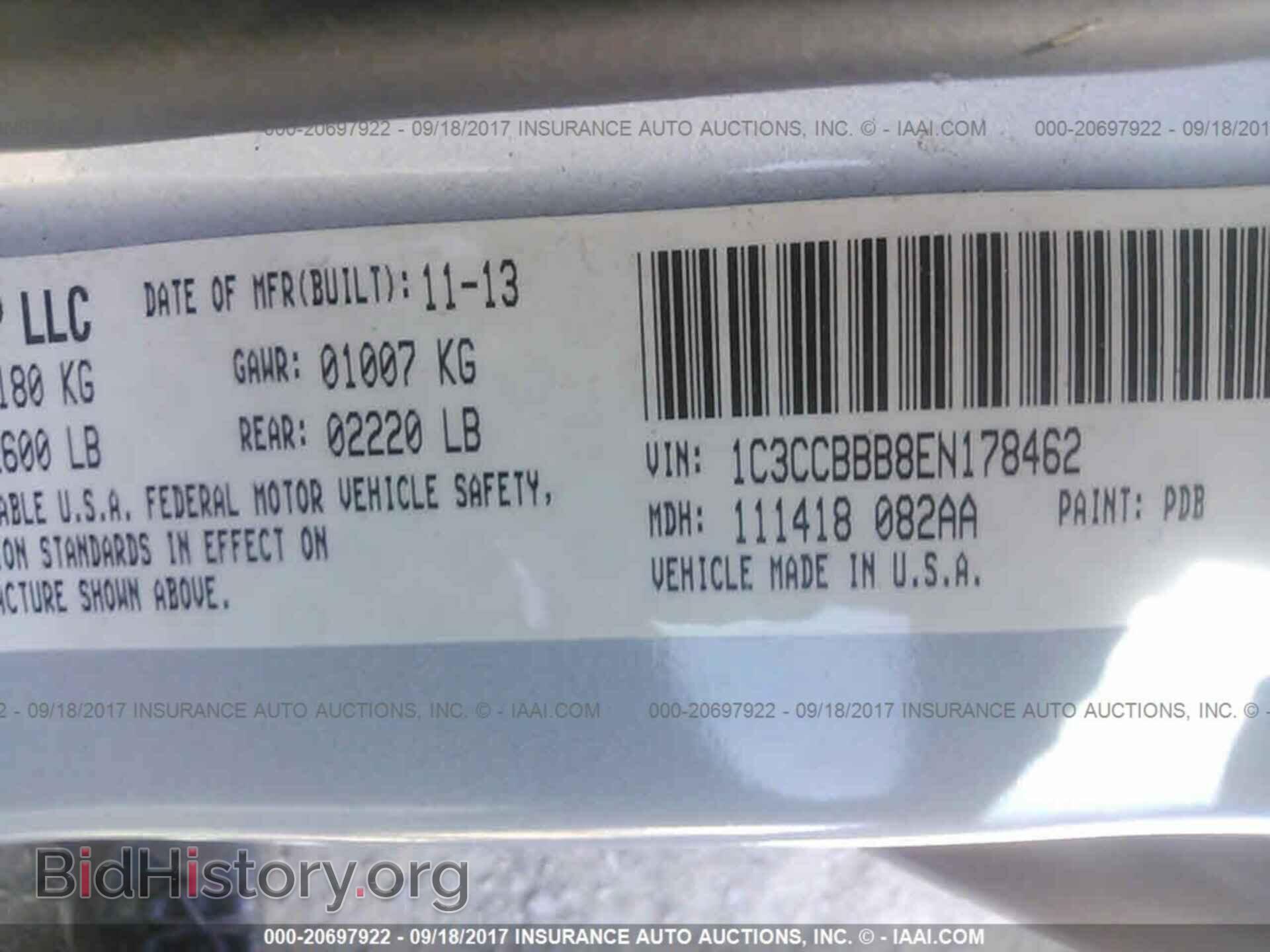 2014 Chrysler 200 - VIN: 1C3CCBBB8EN178462 - Photo 9