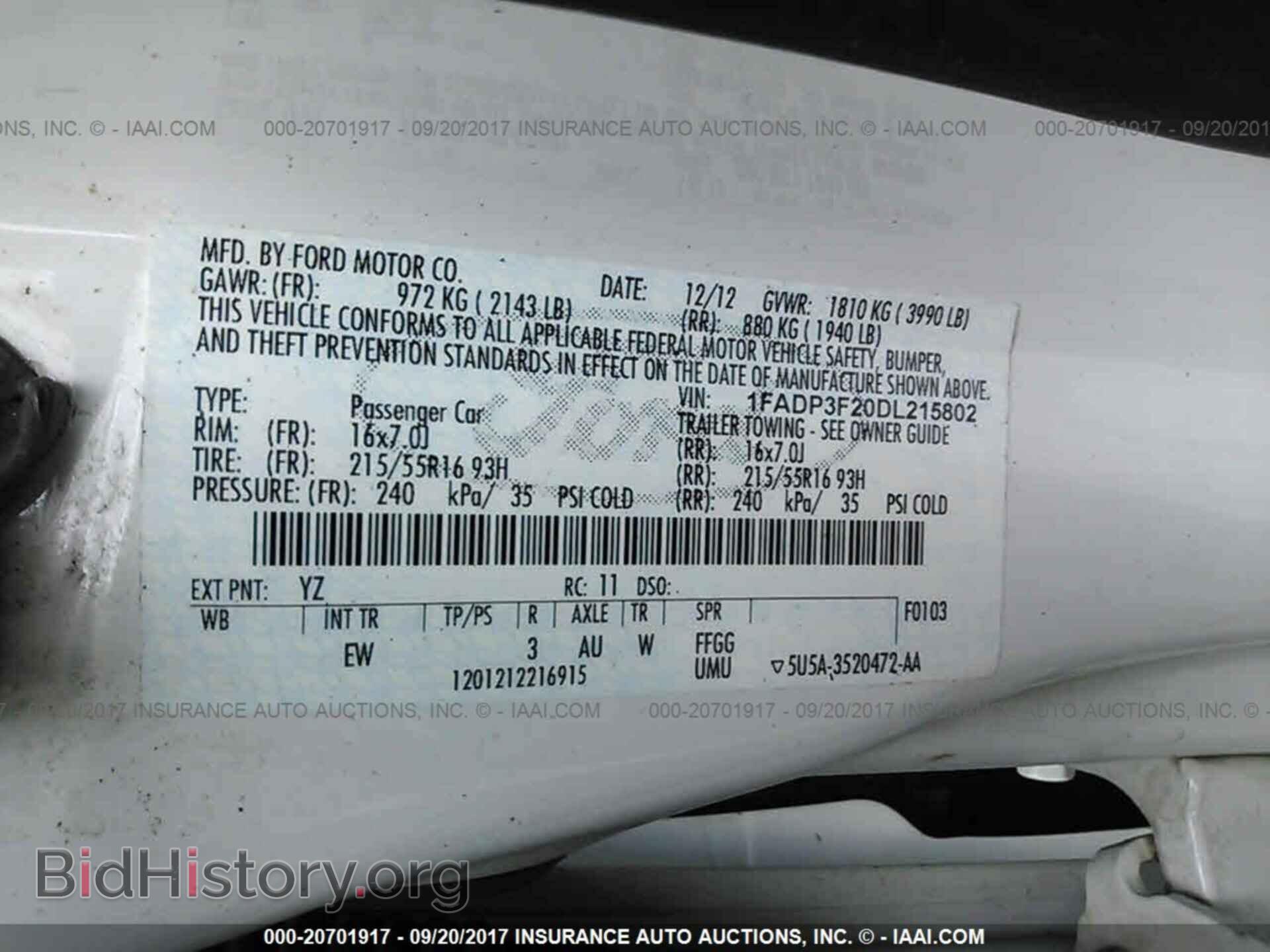 2013 Ford Focus - VIN: 1FADP3F20DL215802 - Фото 9