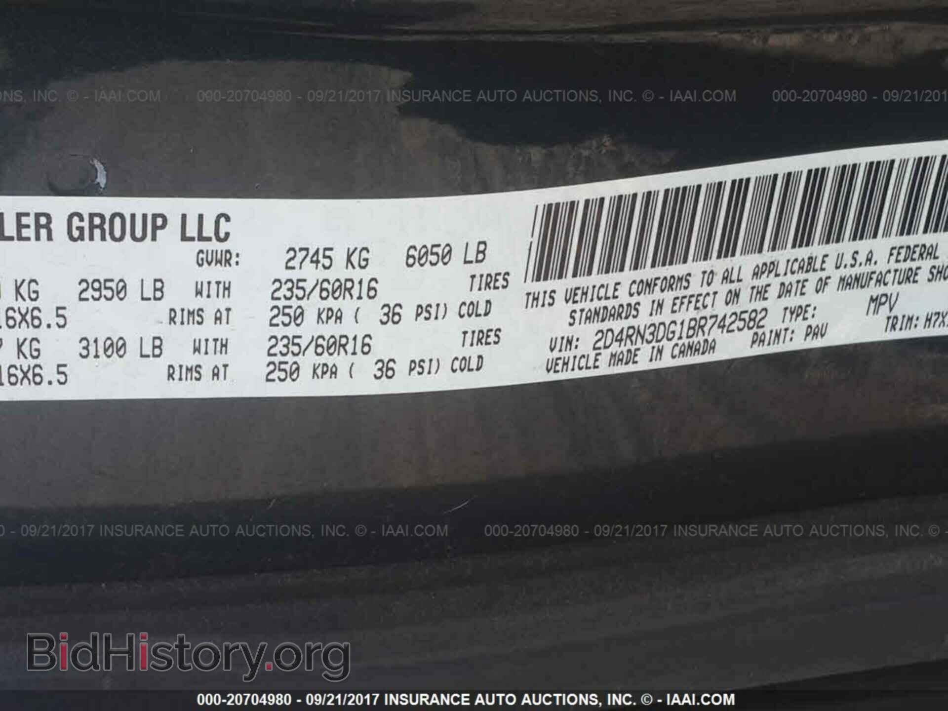 2011 Dodge Grand caravan - VIN: 2D4RN3DG1BR742582 - Фото 9