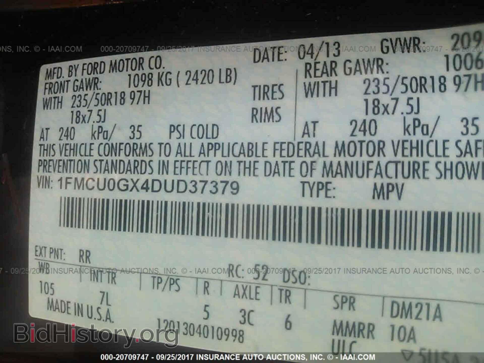 2013 Ford Escape - VIN: 1FMCU0GX4DUD37379 - Photo 9