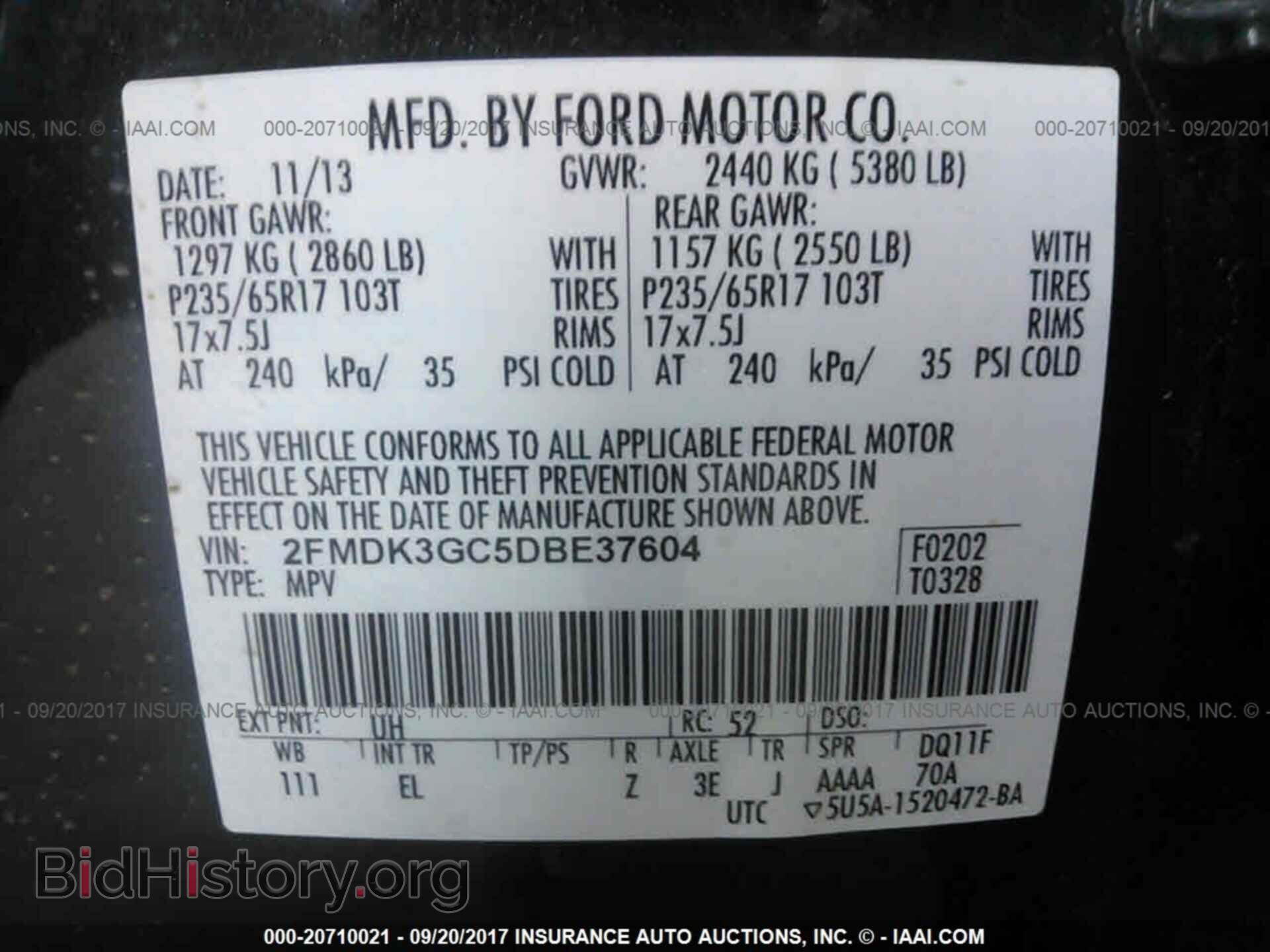 2013 Ford Edge - VIN: 2FMDK3GC5DBE37604 - Photo 9