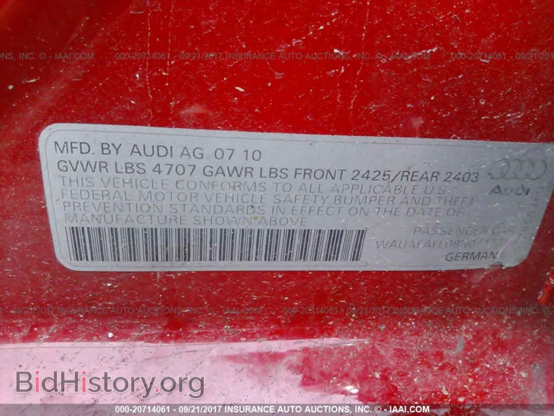 2011 Audi A4 - VIN: WAUAFAFL0BN011173 - Photo 9