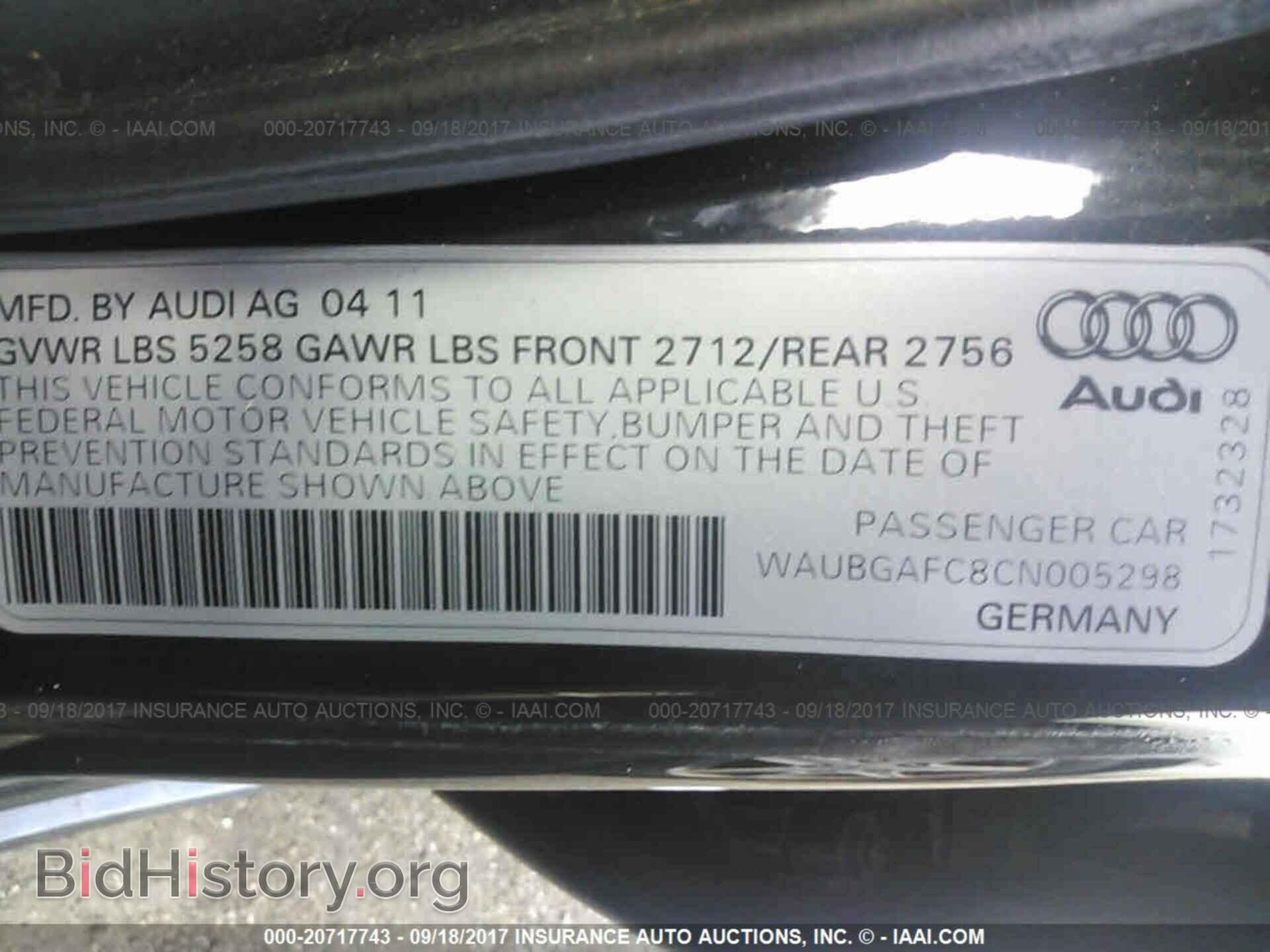 2012 Audi A6 - VIN: WAUBGAFC8CN005298 - Photo 9