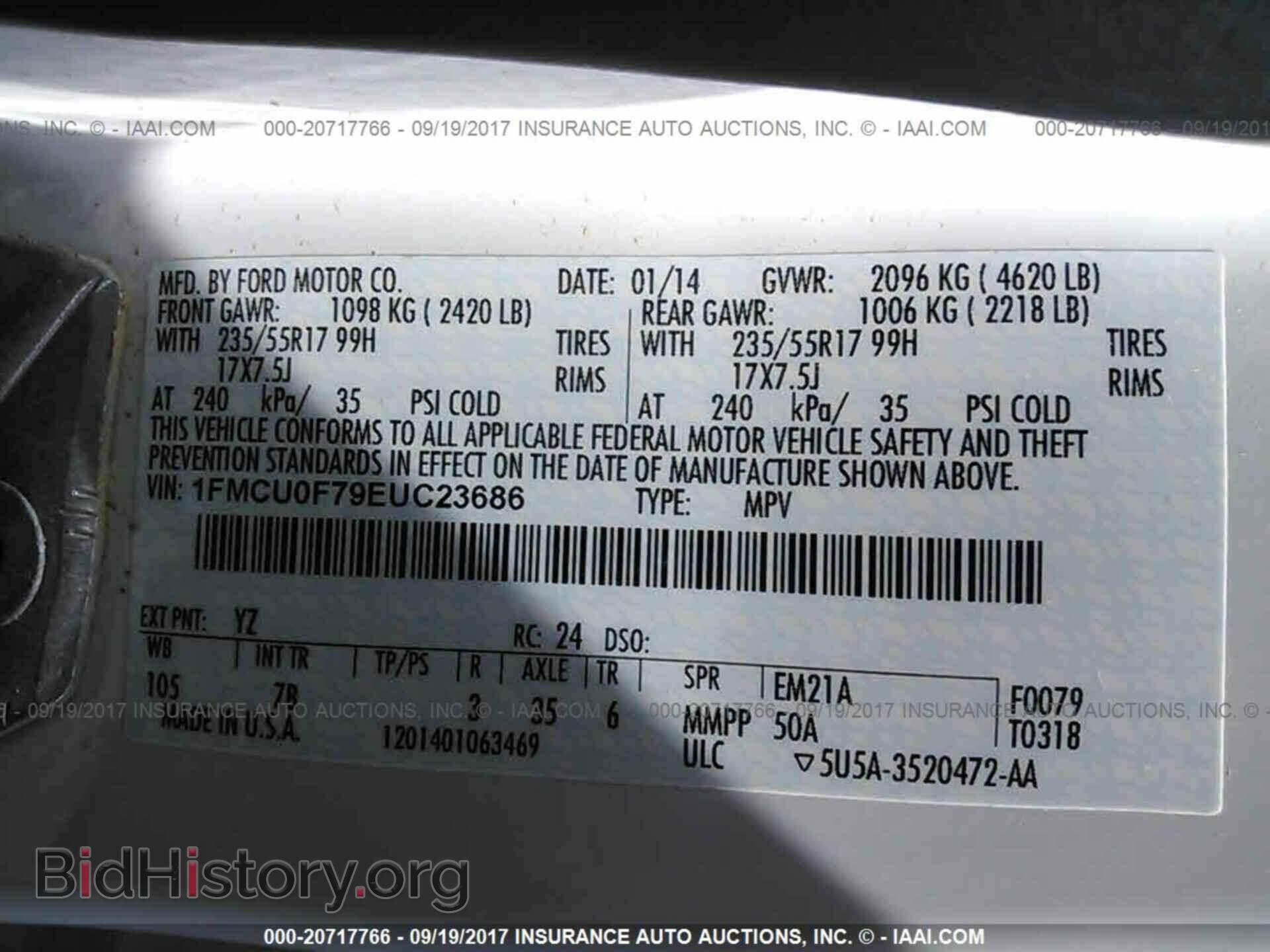 2014 Ford Escape - VIN: 1FMCU0F79EUC23686 - Photo 9