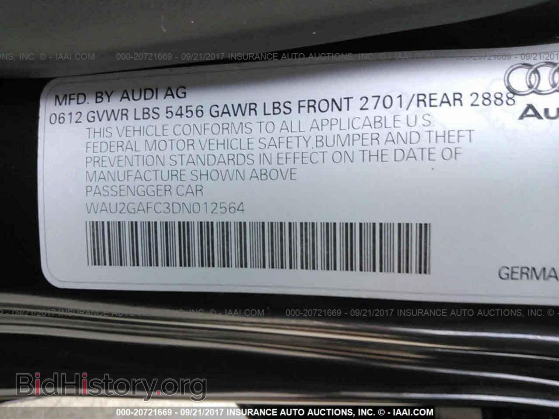 2013 Audi A7 - VIN: WAU2GAFC3DN012564 - Photo 9