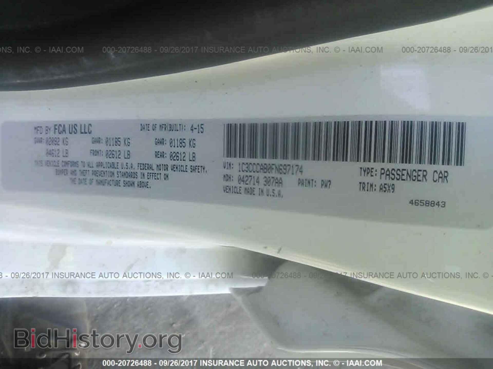 2015 Chrysler 200 - VIN: 1C3CCCAB0FN697174 - Photo 9