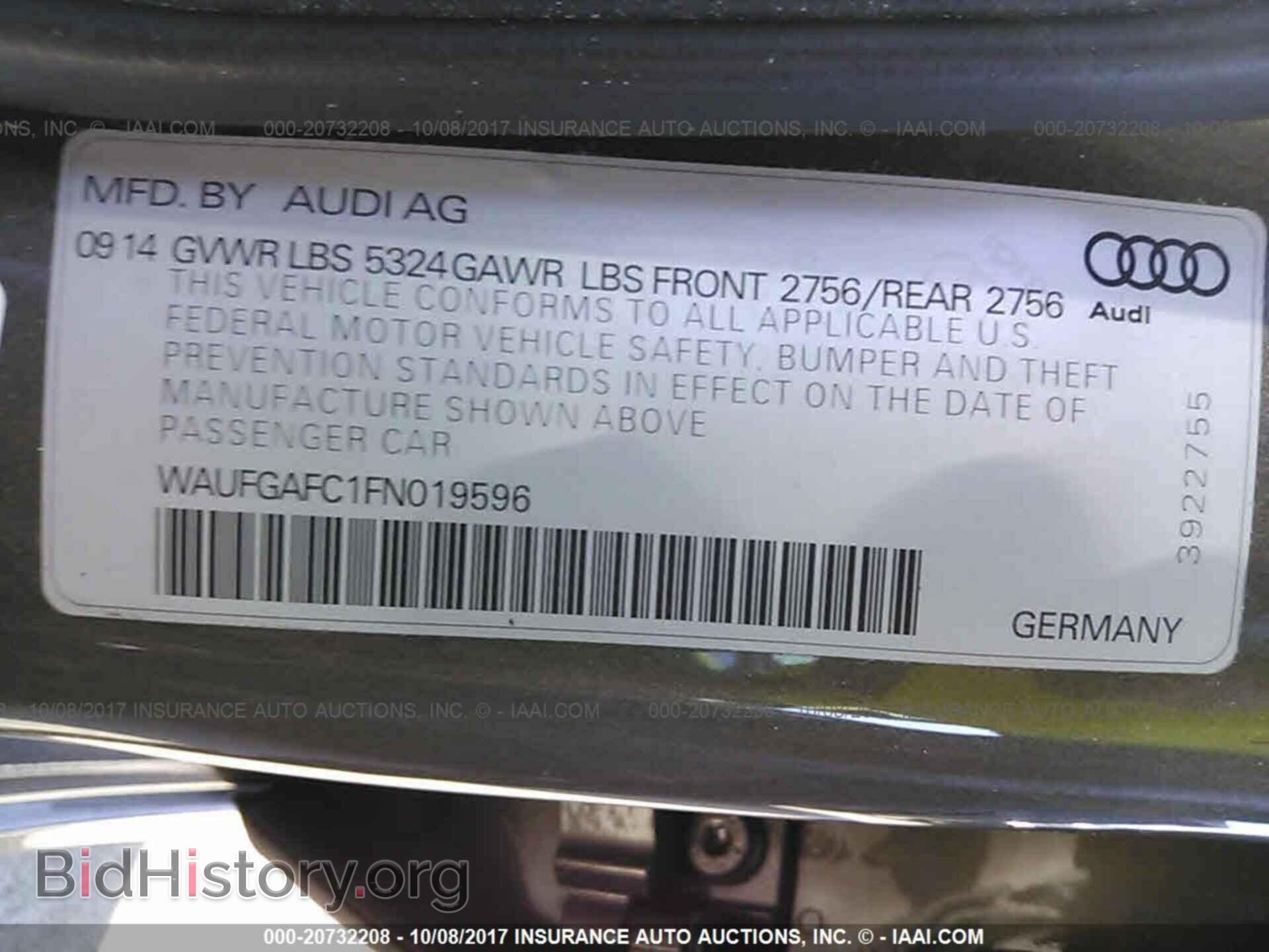 2015 Audi A6 - VIN: WAUFGAFC1FN019596 - Photo 9