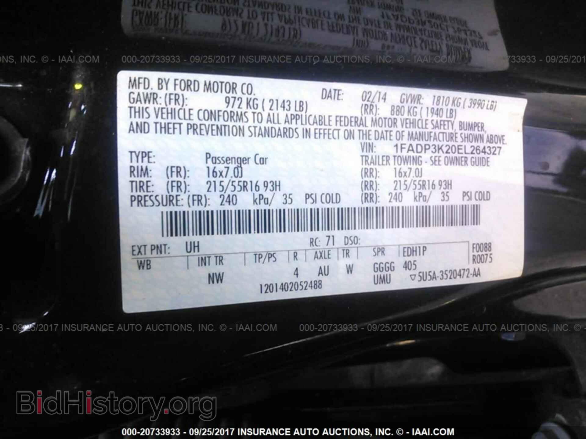 2014 Ford Focus - VIN: 1FADP3K20EL264327 - Фото 9