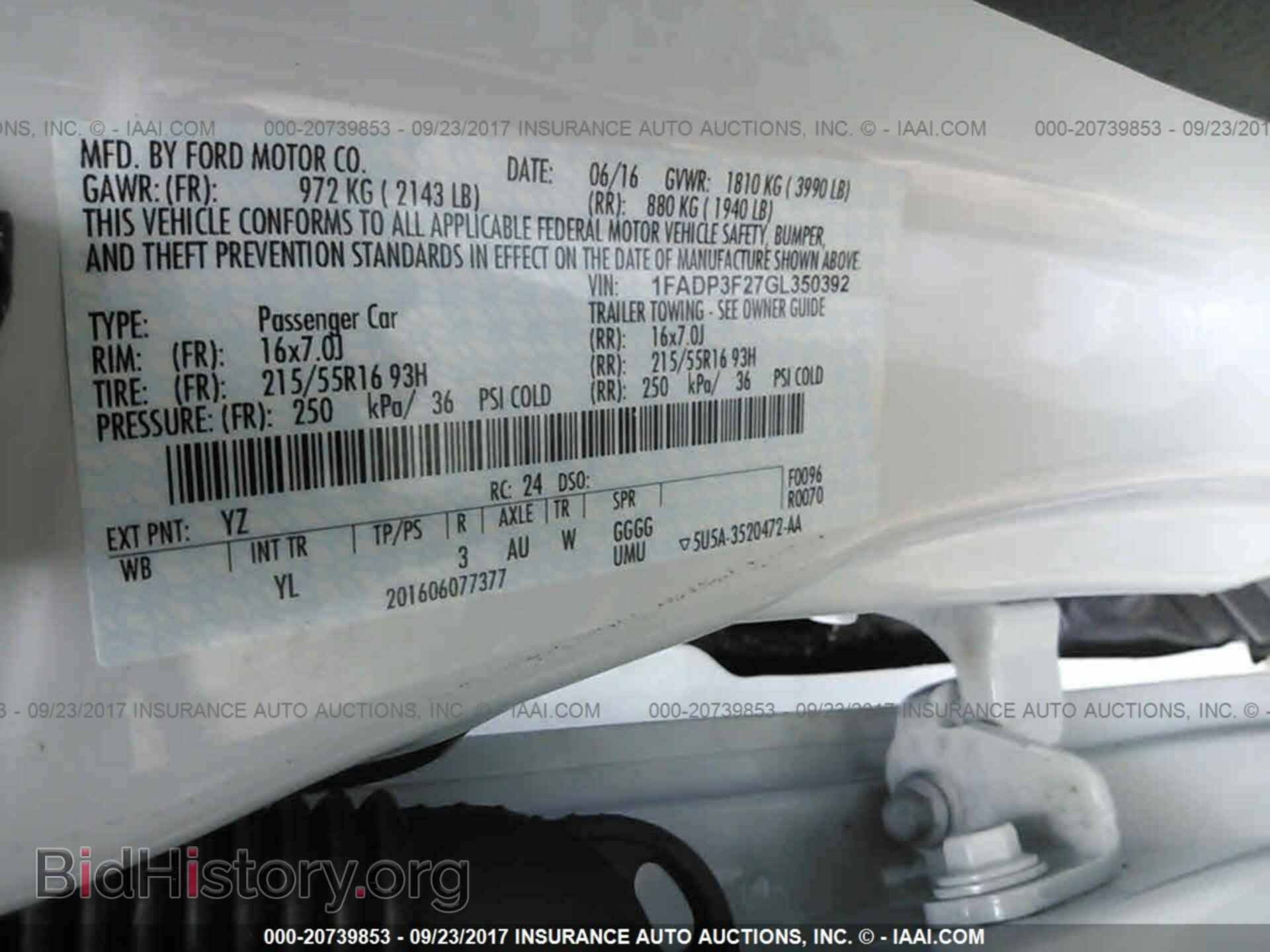 2016 Ford Focus - VIN: 1FADP3F27GL350392 - Фото 9
