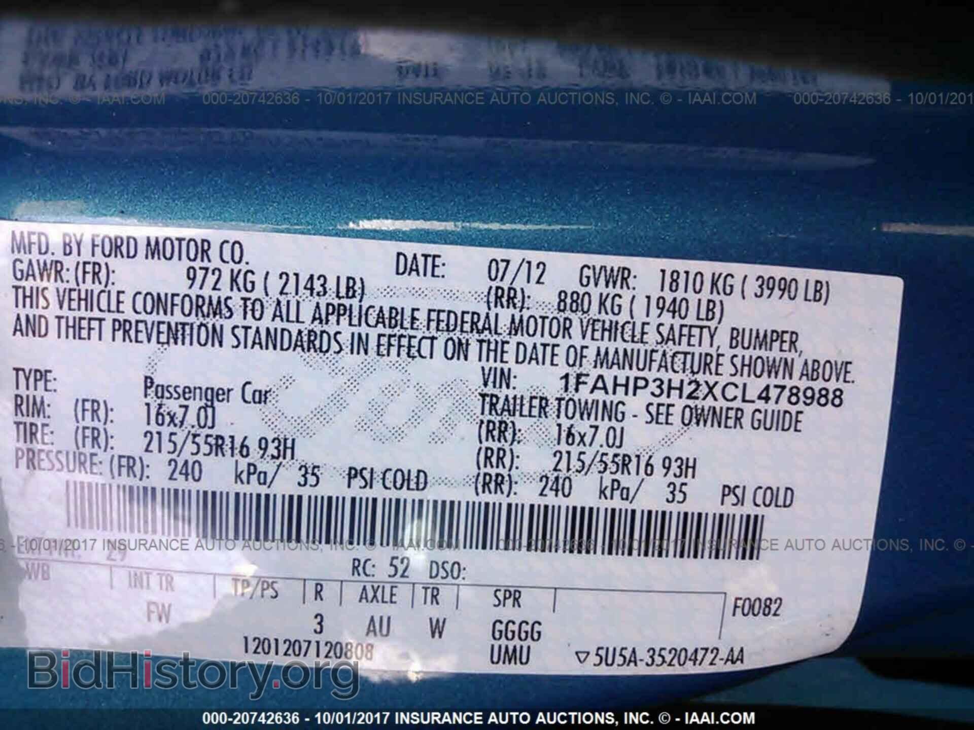 2012 Ford Focus - VIN: 1FAHP3H2XCL478988 - Фото 9