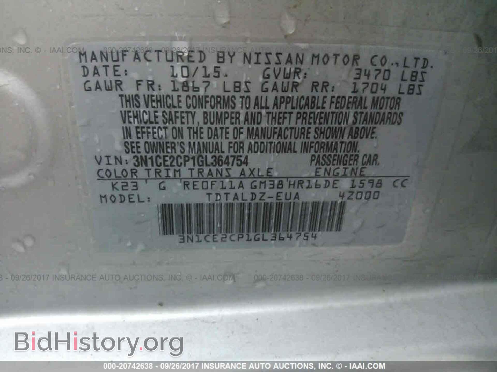 2016 Nissan Versa note - VIN: 3N1CE2CP1GL364754 - Photo 9