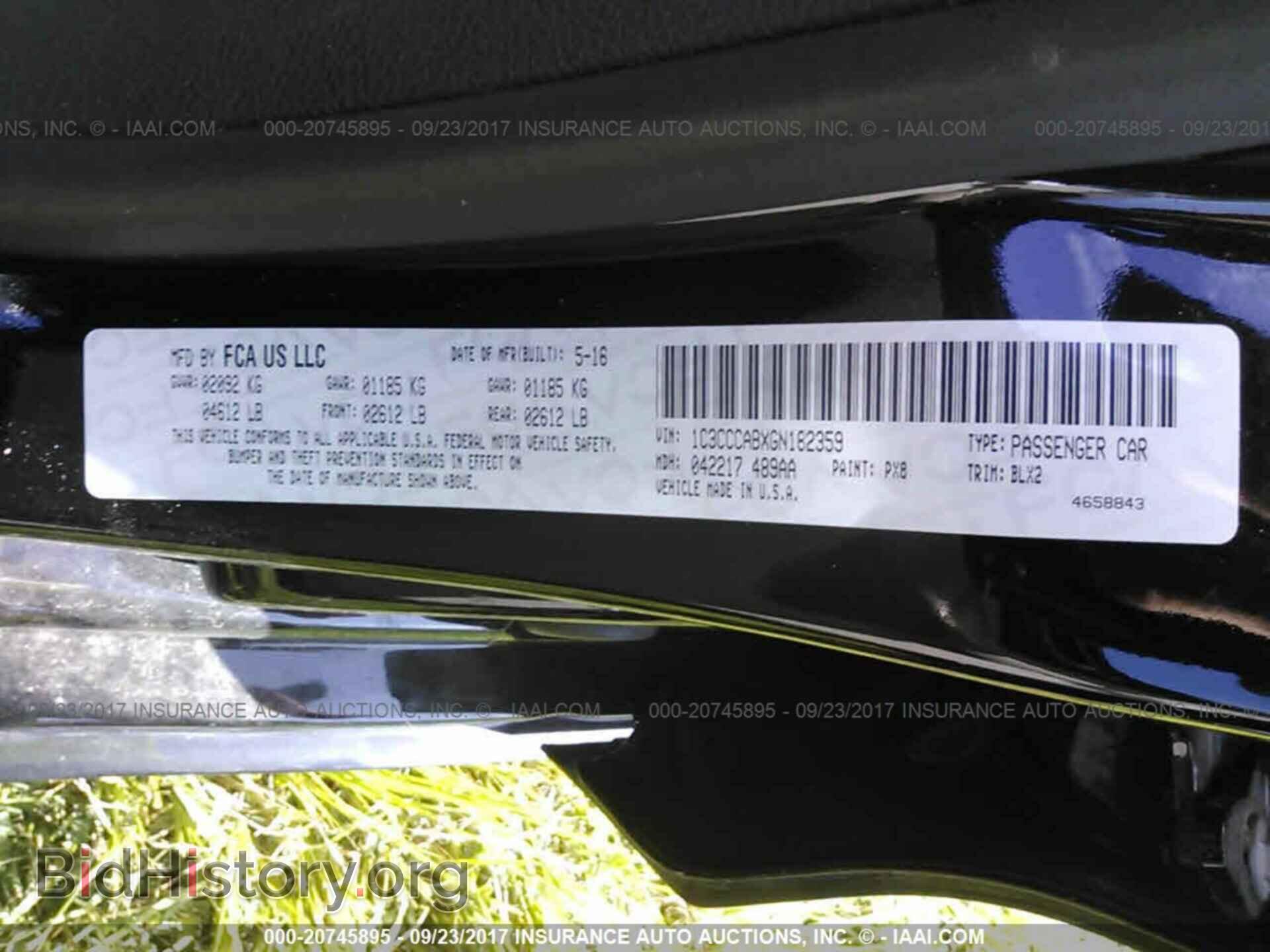 2016 Chrysler 200 - VIN: 1C3CCCABXGN182359 - Фото 9