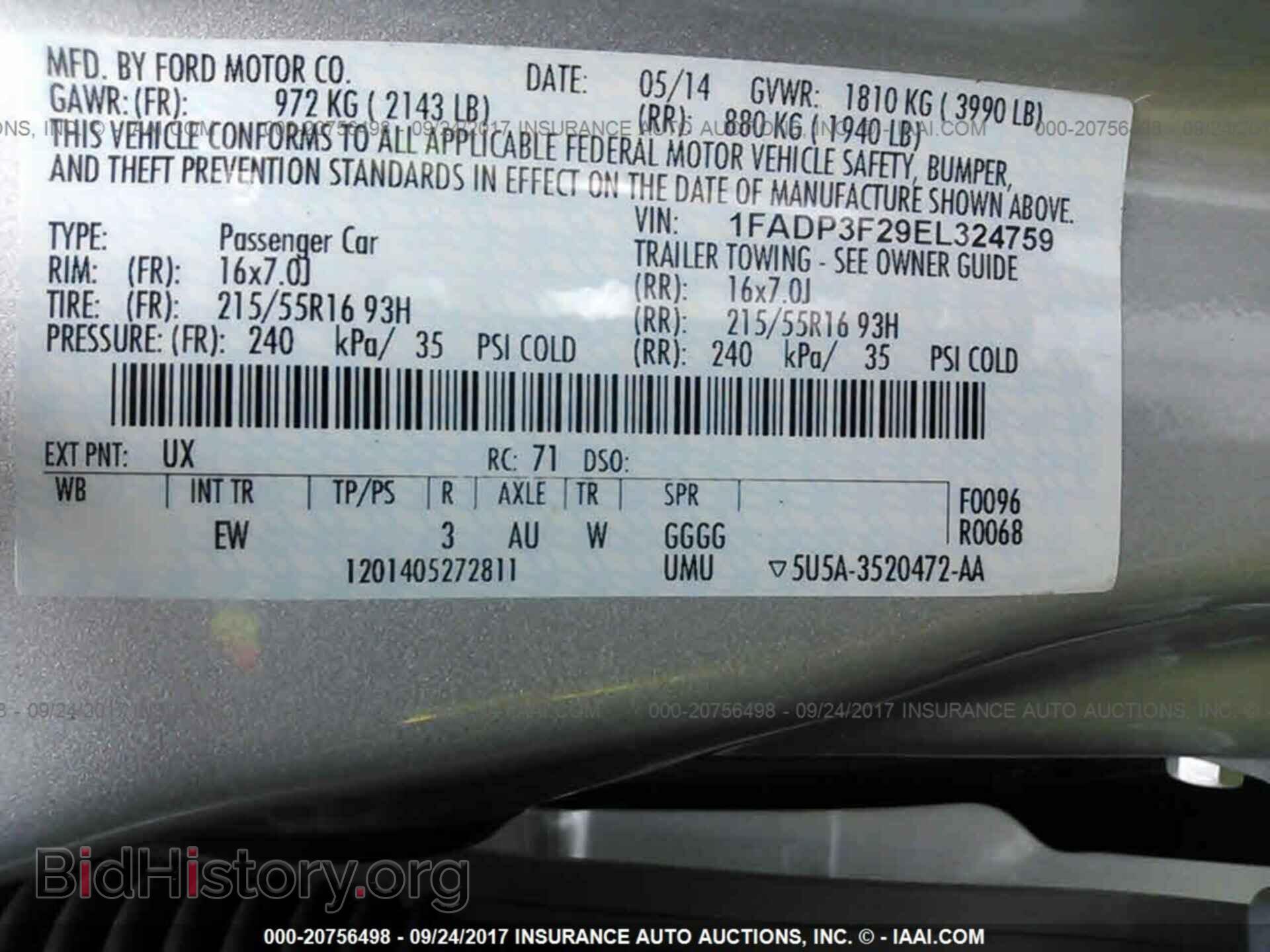 2014 Ford Focus - VIN: 1FADP3F29EL324759 - Фото 9