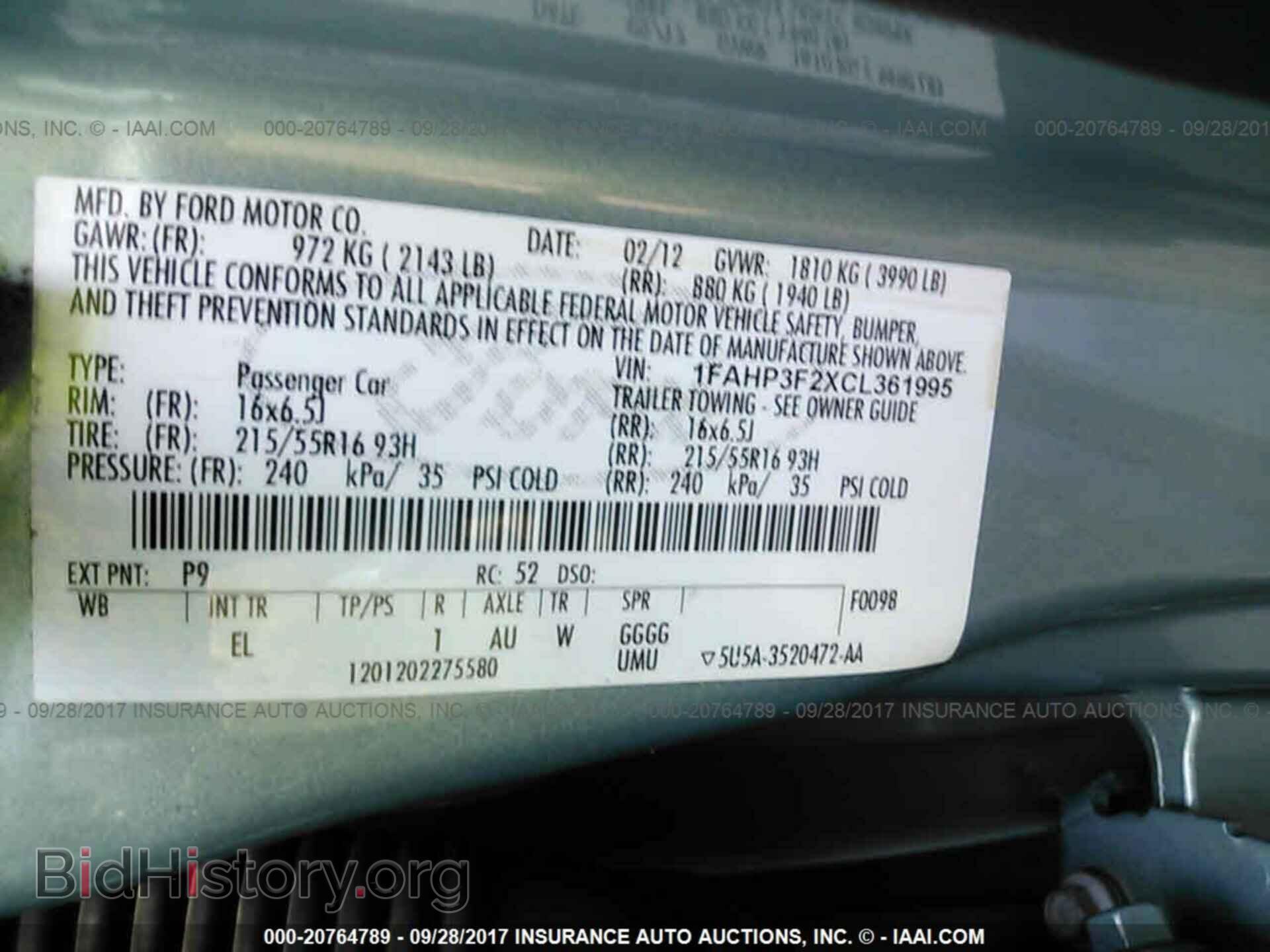 2012 Ford Focus - VIN: 1FAHP3F2XCL361995 - Фото 9