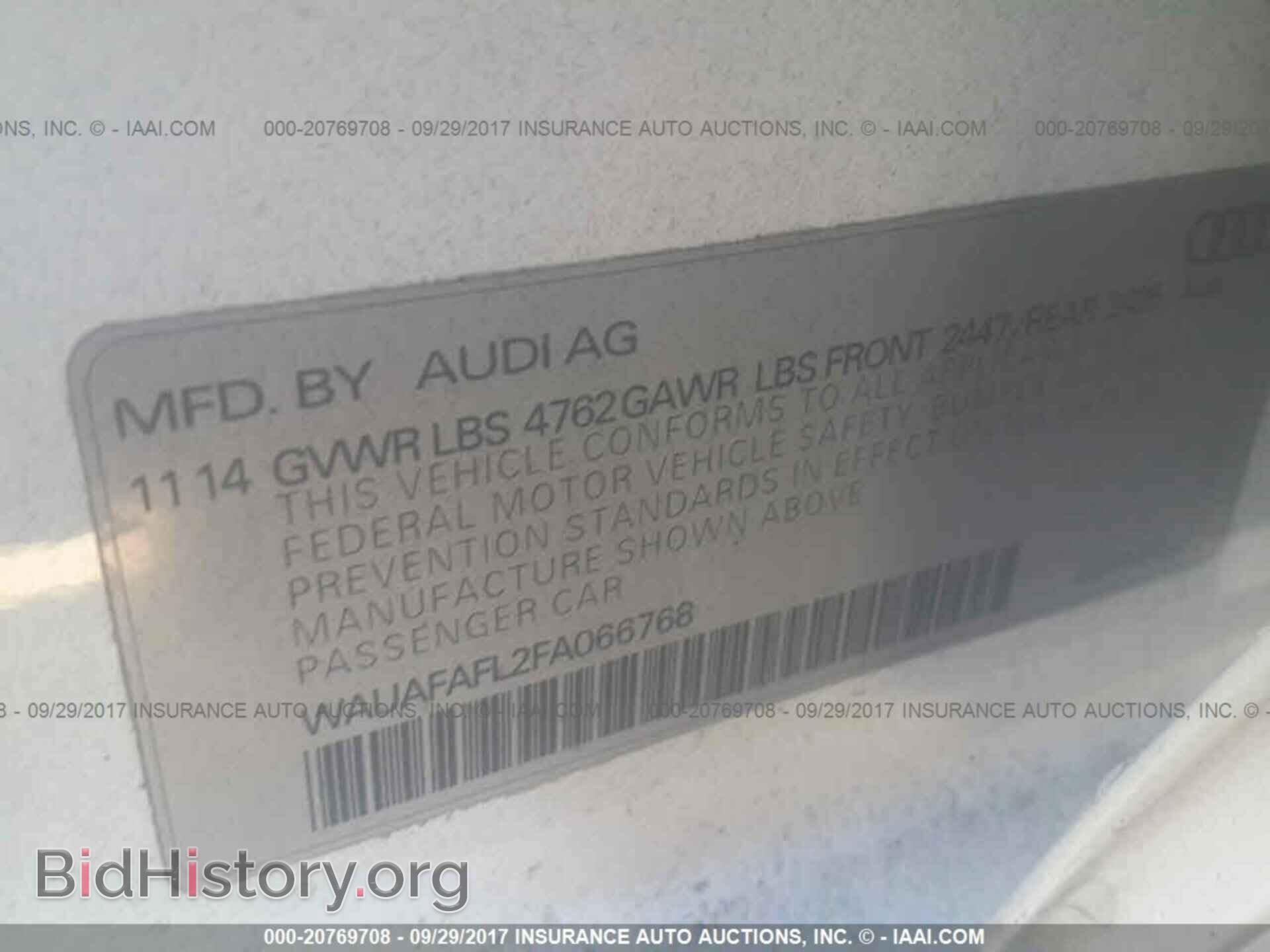 2015 Audi A4 - VIN: WAUAFAFL2FA066768 - Фото 9