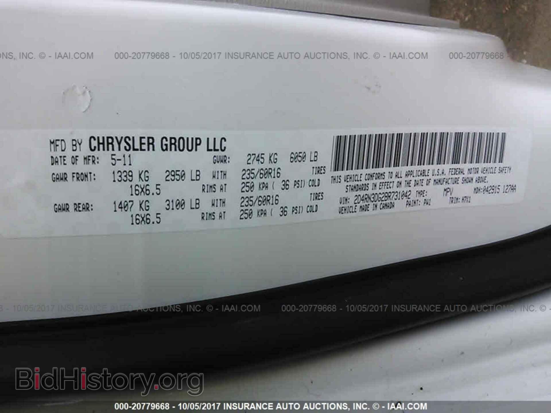 2011 Dodge Grand caravan - VIN: 2D4RN3DG2BR731042 - Photo 9