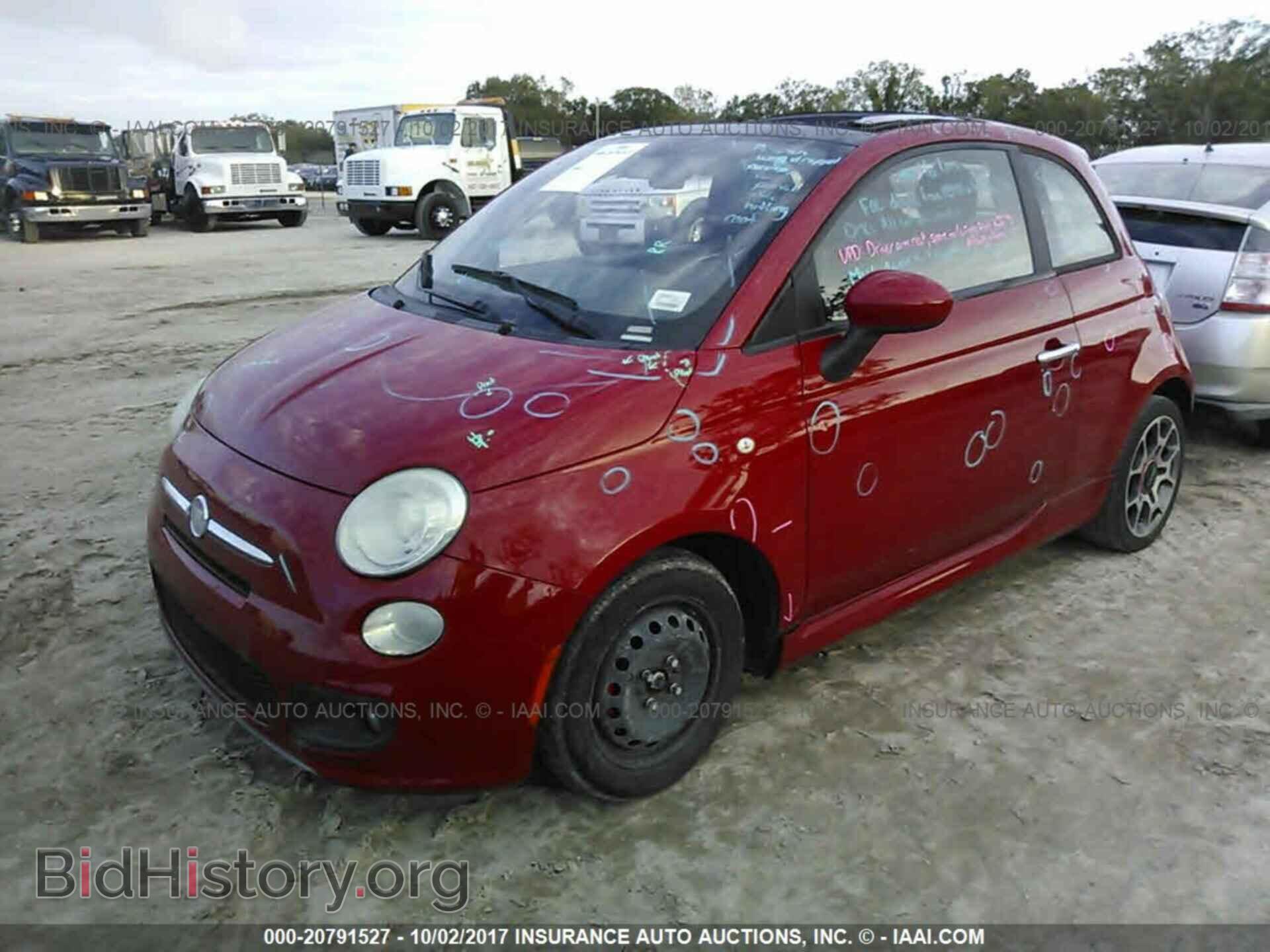 2012 Fiat 500 - VIN: 3C3CFFBR2CT125913 - Фото 2