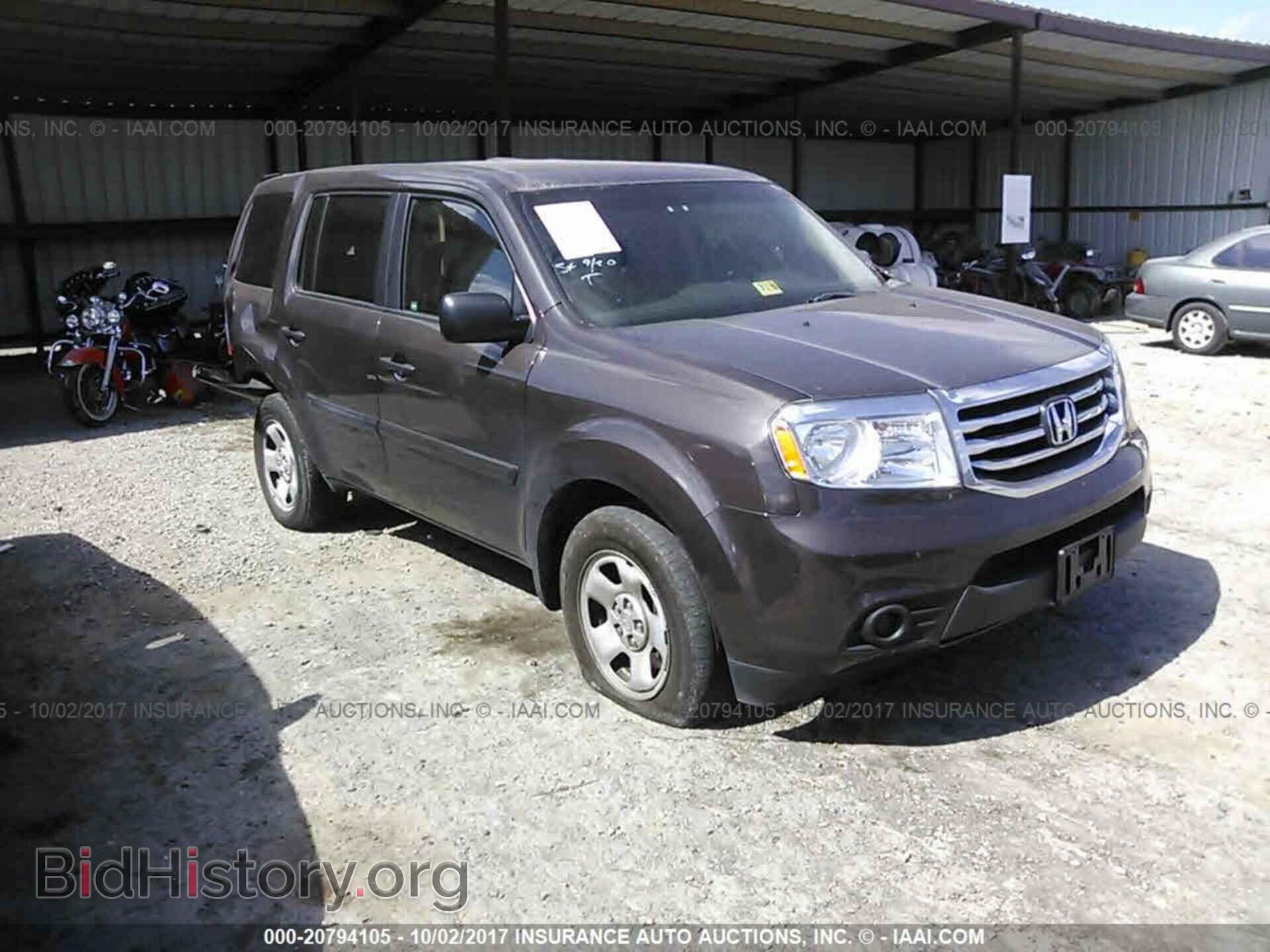 Photo 5FNYF4H27CB032304 - Honda Pilot 2012