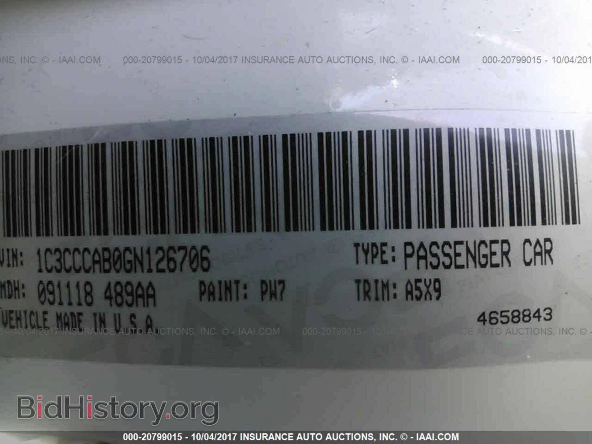 2016 Chrysler 200 - VIN: 1C3CCCAB0GN126706 - Photo 9