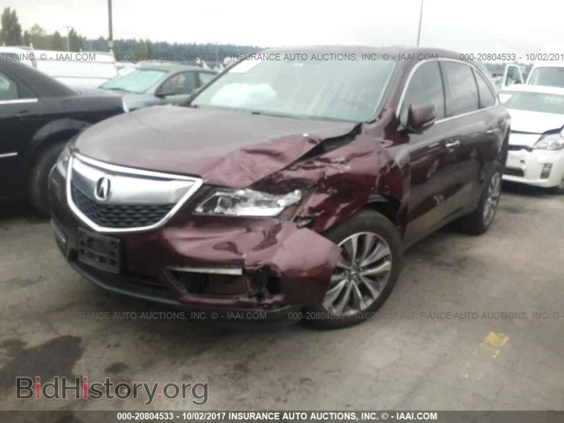 2014 Acura Mdx - VIN: 5FRYD4H44EB043995 - Фото 2