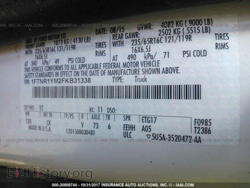 2015 Ford TRANSIT (VIN 1FTNR1YM2FKB31338) — photo 9 of 10