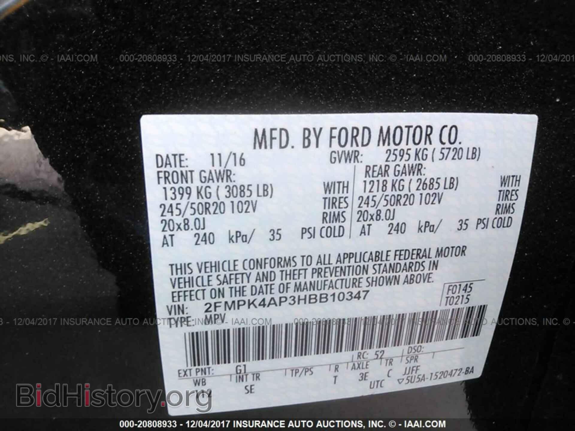 2017 Ford Edge - VIN: 2FMPK4AP3HBB10347 - Photo 9