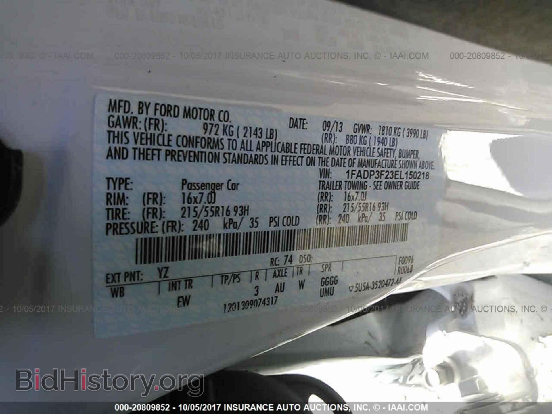 2014 Ford Focus - VIN: 1FADP3F23EL150218 - Фото 9