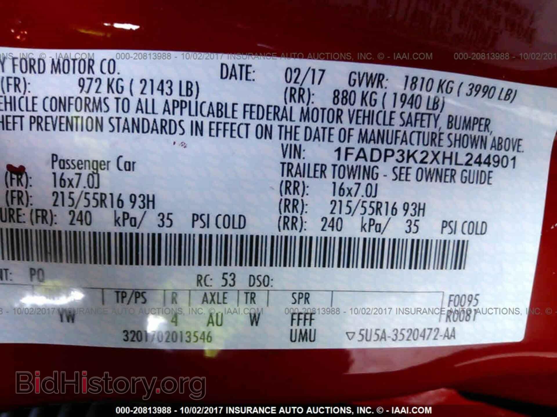 2017 FORD FOCUS - VIN: 1FADP3K2XHL244901 - Photo 9
