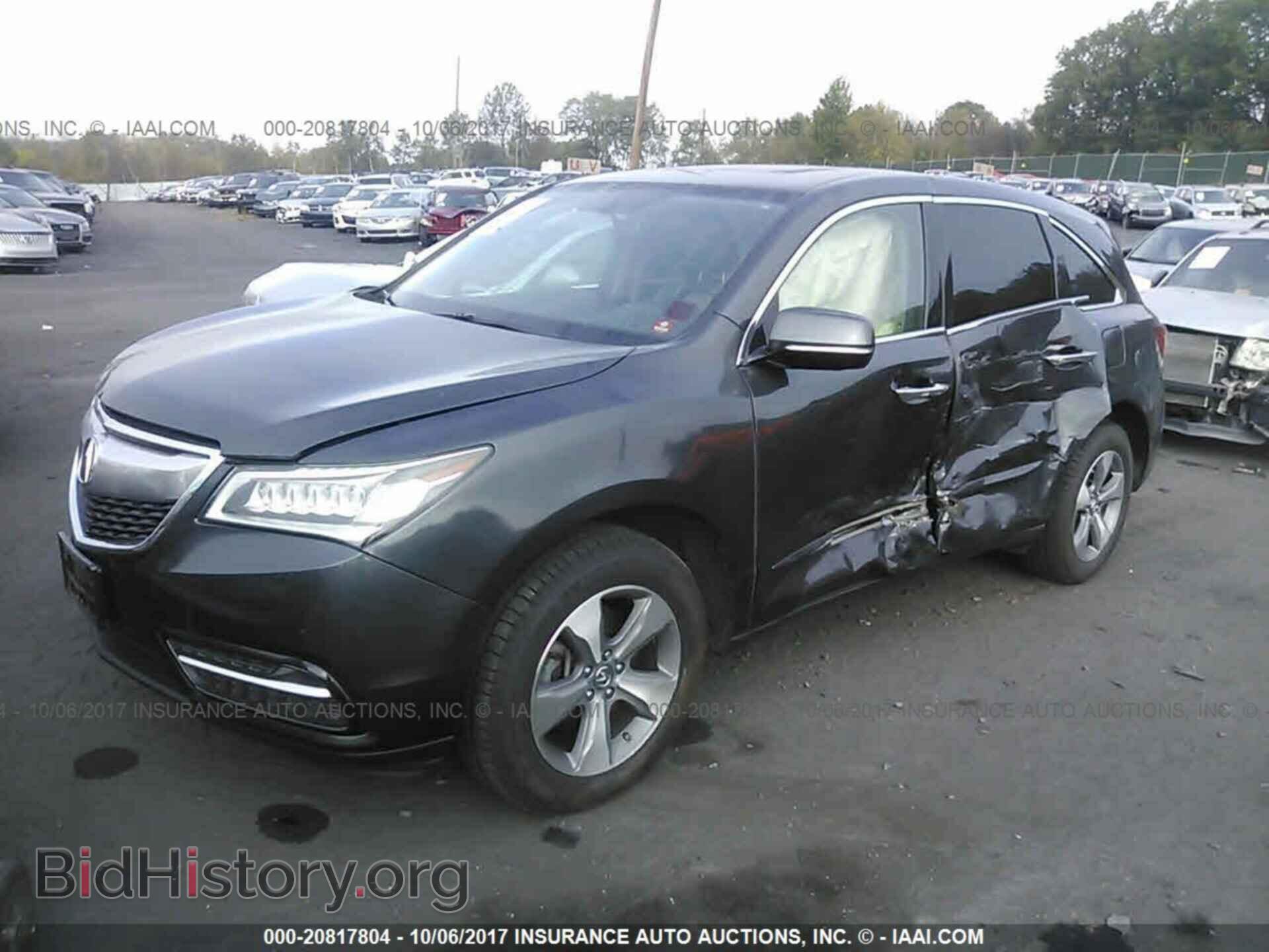 2014 Acura Mdx - VIN: 5FRYD4H26EB012486 - Фото 2