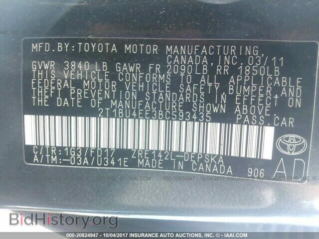 2011 Toyota Corolla - VIN: 2T1BU4EE3BC593435 - Photo 9