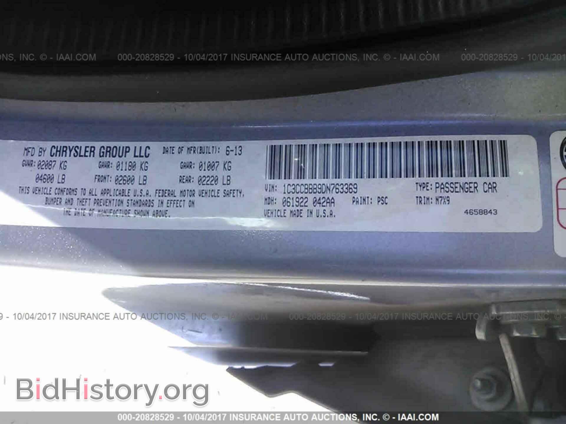 2013 Chrysler 200 - VIN: 1C3CCBBB9DN763369 - Photo 9