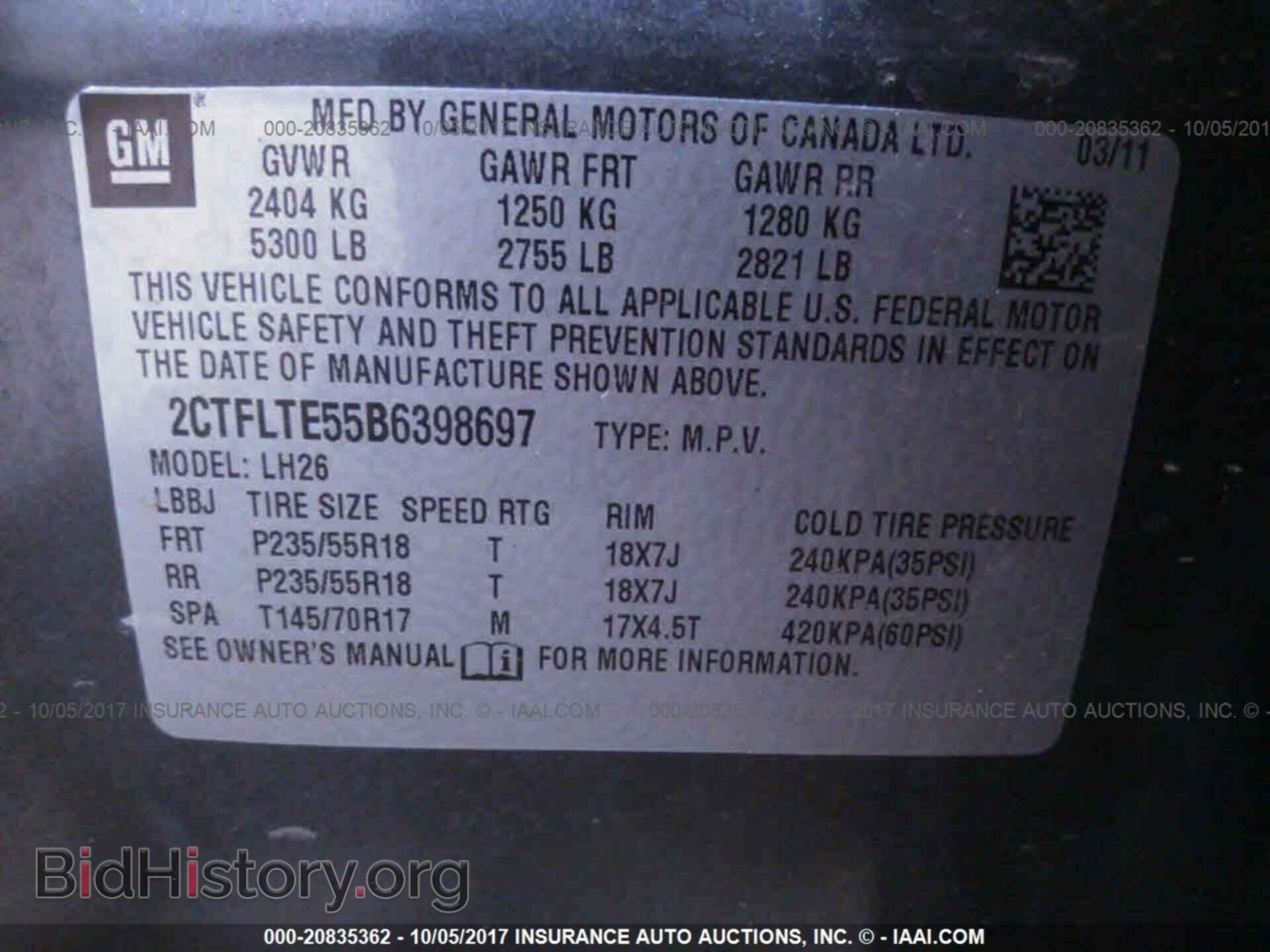 2011 Gmc Terrain - VIN: 2CTFLTE55B6398697 - Photo 9