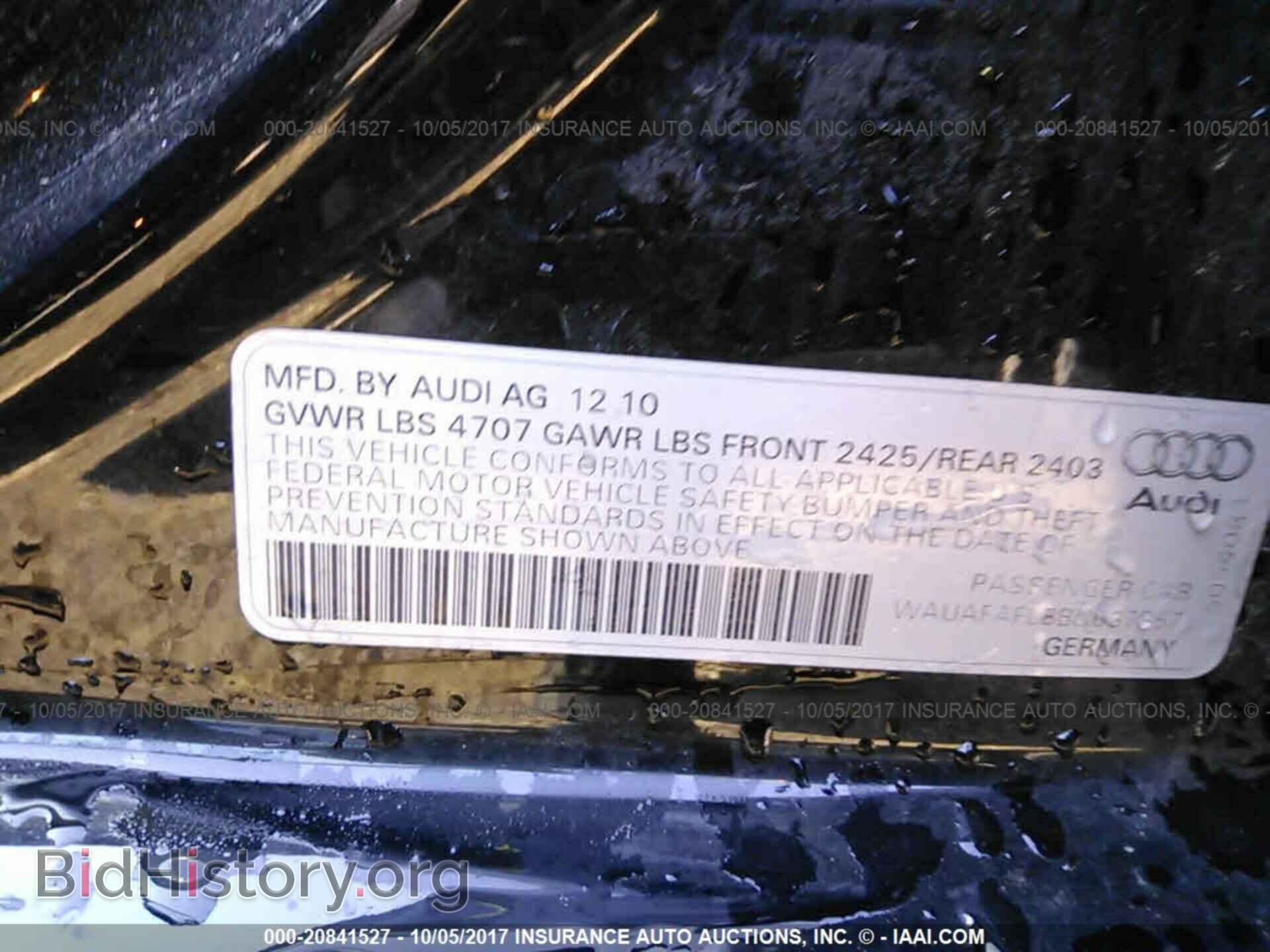 2011 Audi A4 - VIN: WAUAFAFL8BN037357 - Photo 9