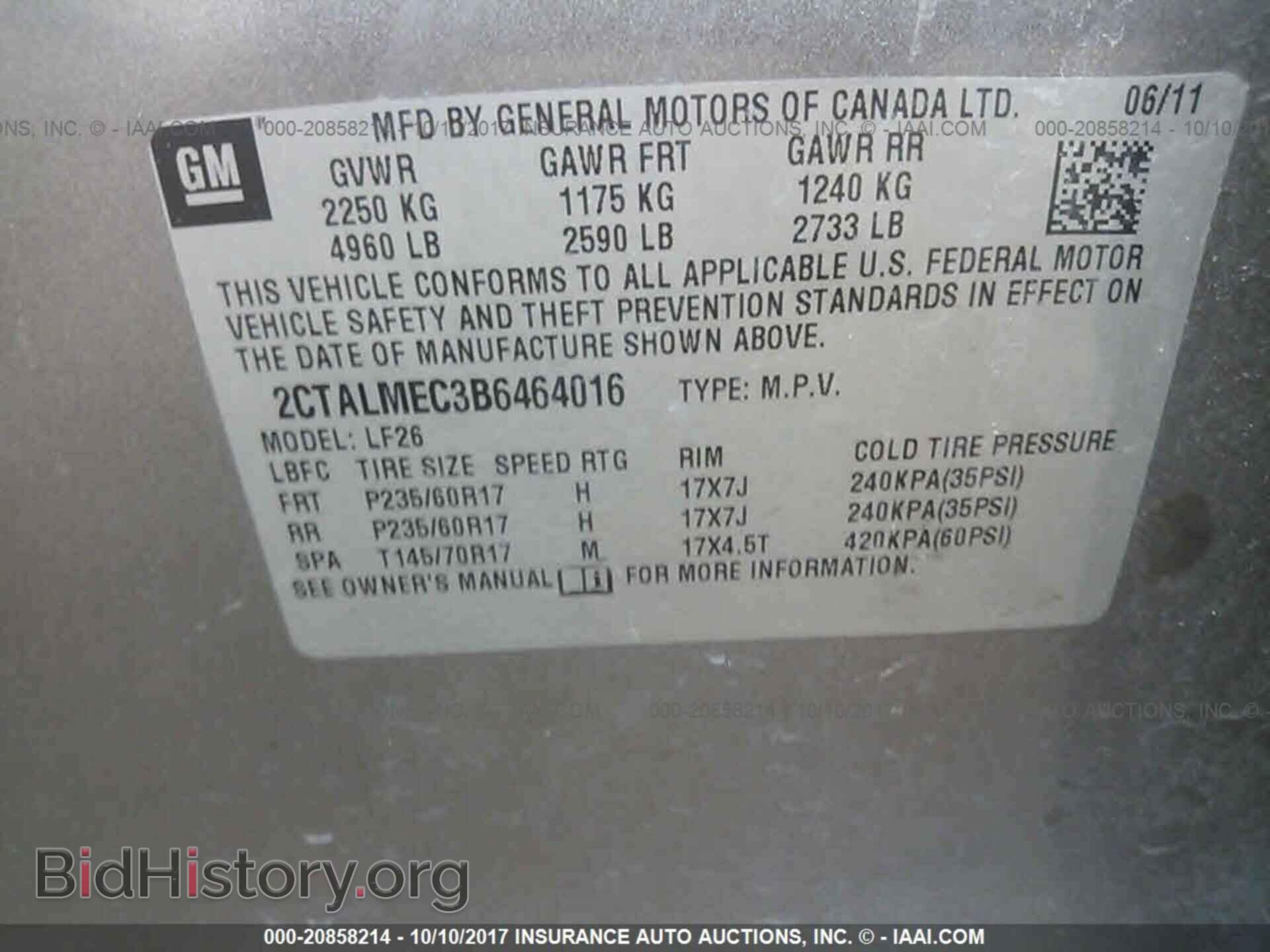 2011 Gmc Terrain - VIN: 2CTALMEC3B6464016 - Photo 9