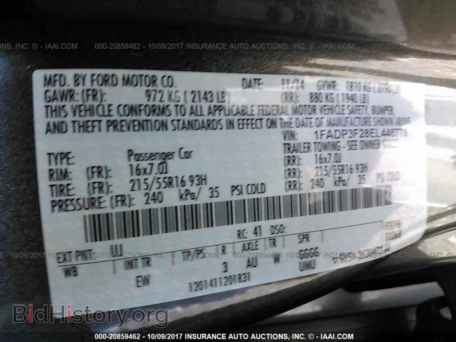 2014 Ford Focus - VIN: 1FADP3F28EL448778 - Фото 9