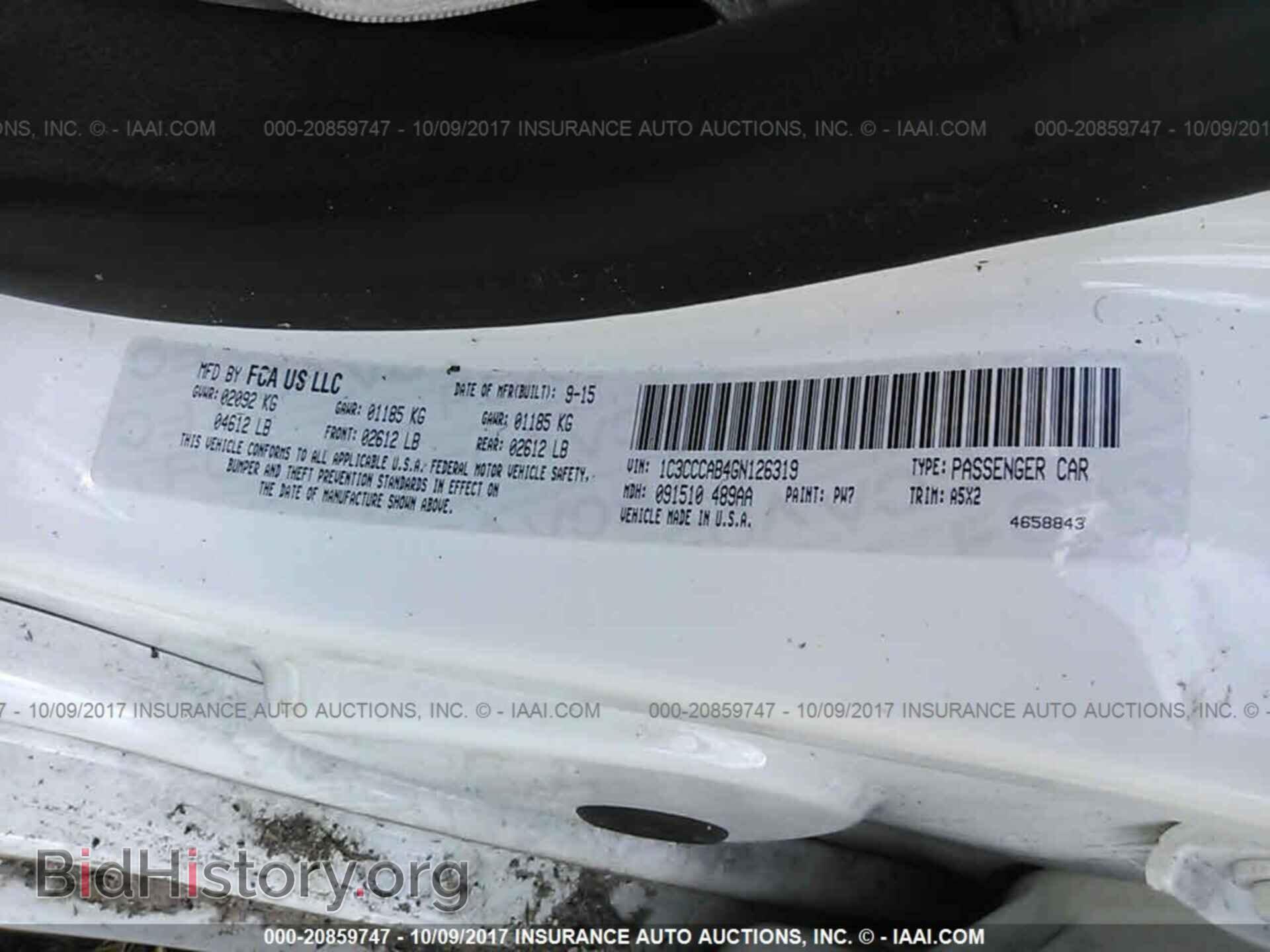 2016 Chrysler 200 - VIN: 1C3CCCAB4GN126319 - Фото 9