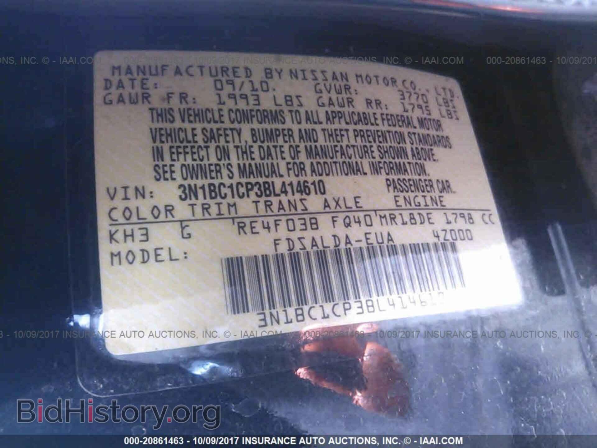 2011 Nissan Versa - VIN: 3N1BC1CP3BL414610 - Photo 9
